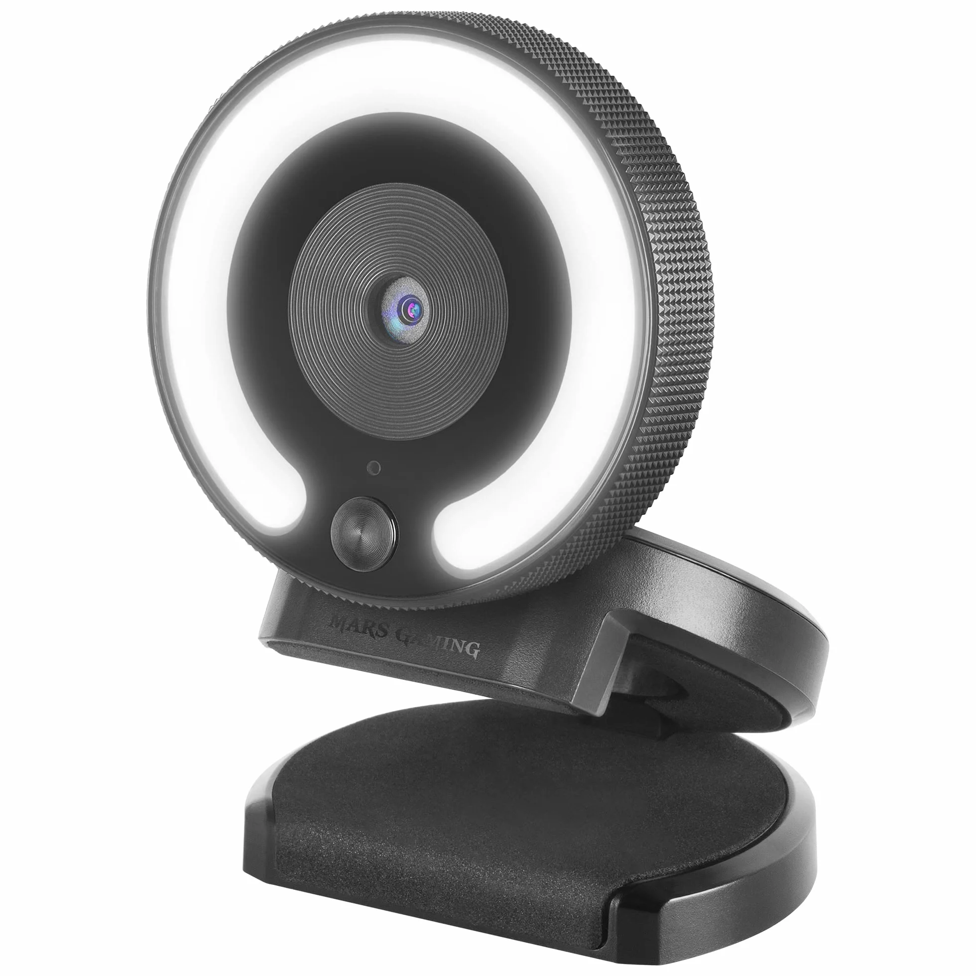 Mars Gaming MWPRO czarna, kamera internetowa Full HD, wygląd 90 stopni, pierścień oświetlenia, mikrofon HQ
