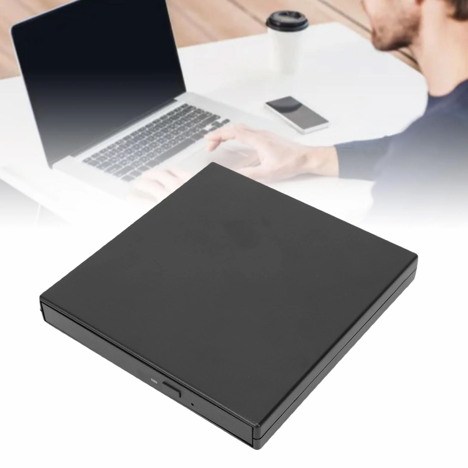 PUSOKEI Odtwarzacz Zewnętrznych Napędów Blu Ray 4K USB, Kompatybilny z Odczytem/zapisem (SILVER)