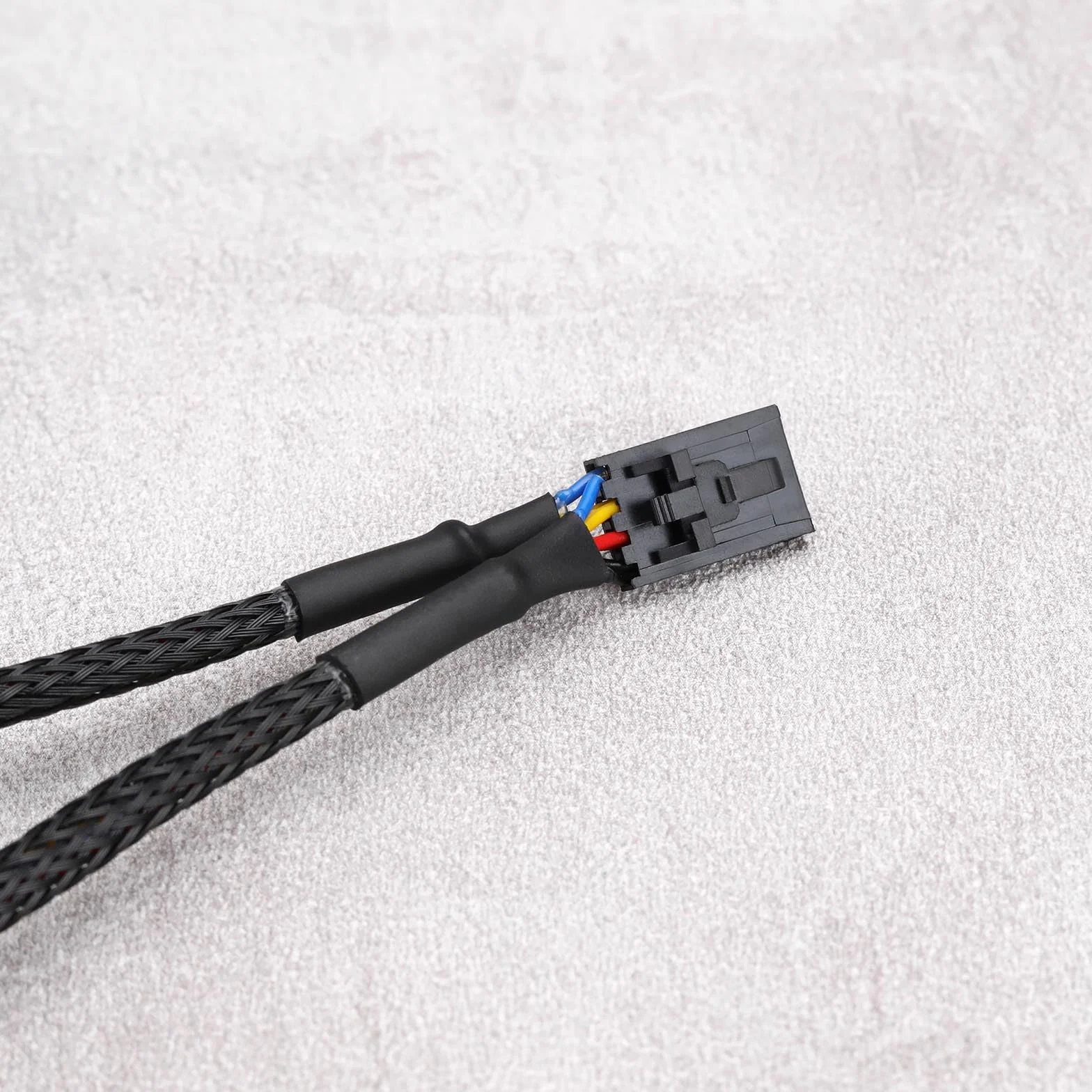 EMSea Kabel adaptera rozdzielacza wentylatora 4P żeński na podwójny 4P męski kabel koncentratora wentylatora kompatybilny z Corsair Lighting Node Pro Commander Pro Core do standardowego ARGB 3-pinowy