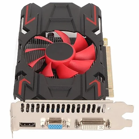 Karta Graficzna do Gier, HD7670 4 GB DDR5 128 Bitów 650 MHz 1800 MH HDMI DVI VGA PCI Express 2.0 16X Gniazdo, Komputerowa Karta Graficzna z Pojedynczym Wentylatorem (HD7670 4GB