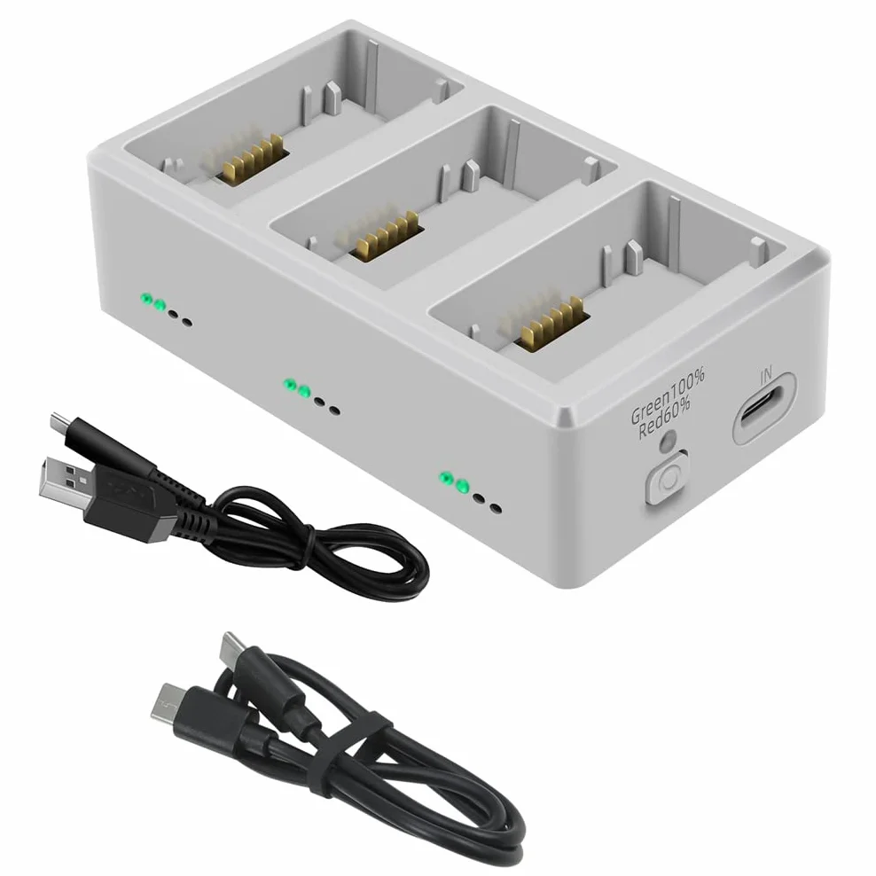 Szybka ładowarka do DJI MINI 5 Pro/Mini 3 Pro stacja ładująca Chargging Butler, akcesoria do drona, ładowarka MINI 5 Pro z kablem typu C do ładowania do 3 akumulatorów