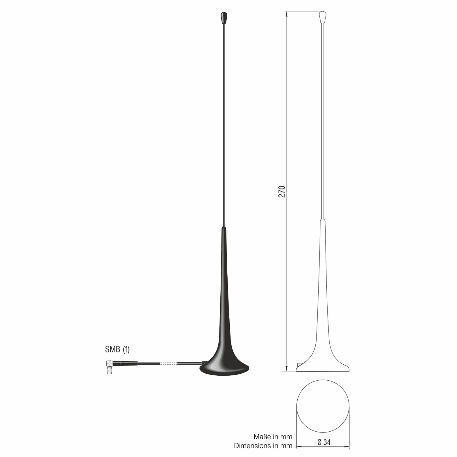 4403.80 antena magnetyczna (BIII/L, DAB/DAB +)