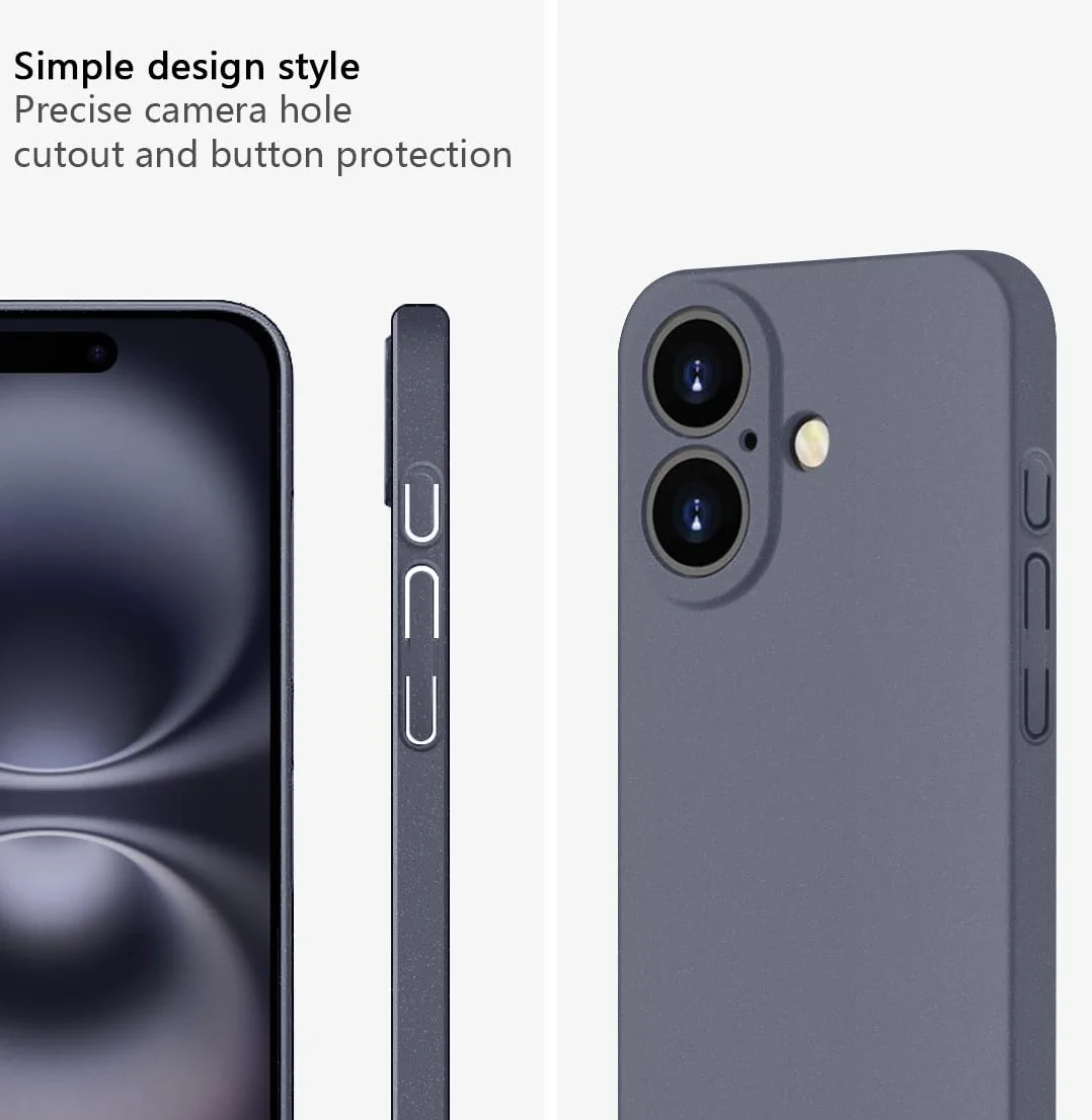 Bastmei Etui na iPhone'a 17, minimalistyczne etui na telefon niezwykle lekkie, ultralekkie, super cienkie, cienkie, ochrona aparatu, twarda obudowa PC do iPhone'a 17 6,27 cala 2025 (szary żwir)