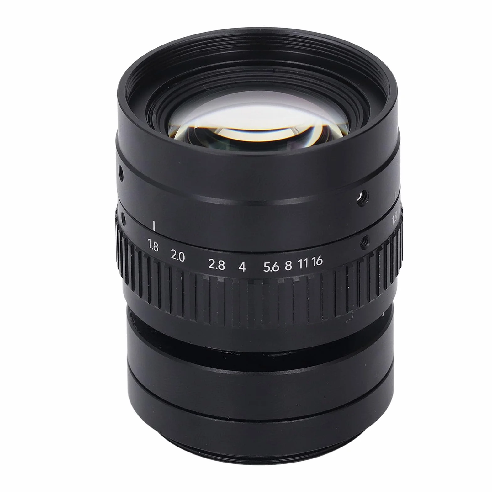 ViaGasaFamido Obiektyw Kamery Przemysłowej 35 Mm F1.8 z ręczną regulacją Ostrości, Mocowanie M42, Obudowa ze Stopu Aluminium do Kontroli HD Półprzewodnikowych Elementów Elektronicznych LCD