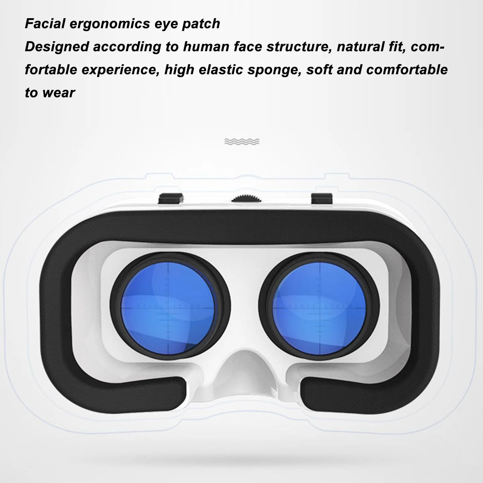 Zestaw Słuchawkowy 360° VR 3D, Panoramiczne Gogle VR z ochroną Oczu, Ergonomiczny Pałąk na Telefony Komórkowe o Przekątnej 4,7–6,53 Cala