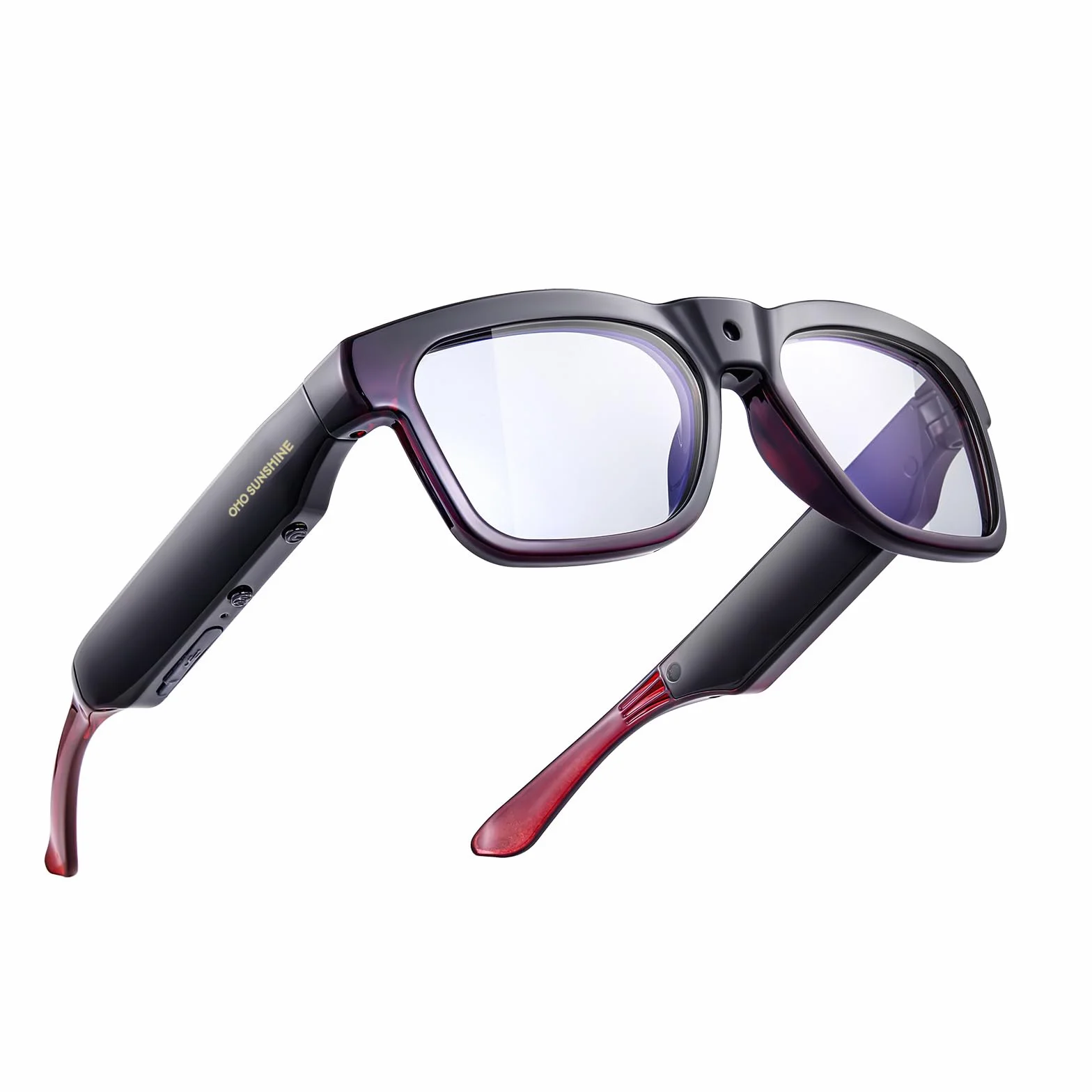 OhO sunshine Inteligentne okulary Bluetooth z nagrywaniem kamery 4K i pamięcią tłumaczenia w czasie rzeczywistym