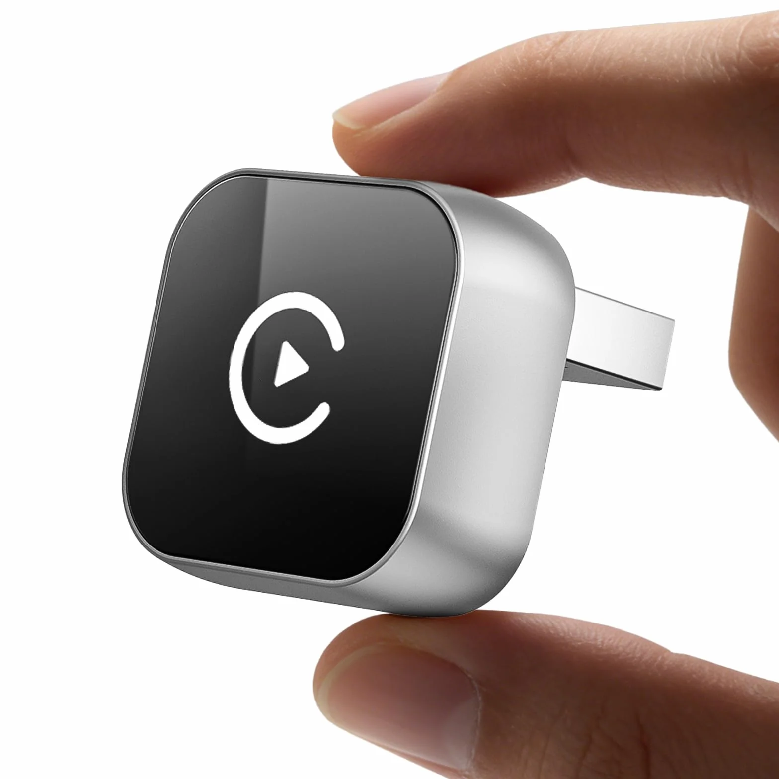 Bezprzewodowy adapter CarPlay – nowy model 2026, złącze 2 w 1 Type-C/USB, szybkie i stabilne połączenie, kompatybilny z pojazdami wyprodukowanymi po 2016 roku (wersja z błyszczącą powierzchnią)
