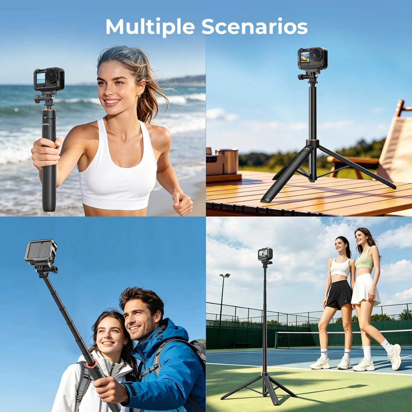 SMALLRIG Wspornik do selfie sticka do DJI Osmo Action 6 / Nano (1,5 m / 4,9 stopy) 6363