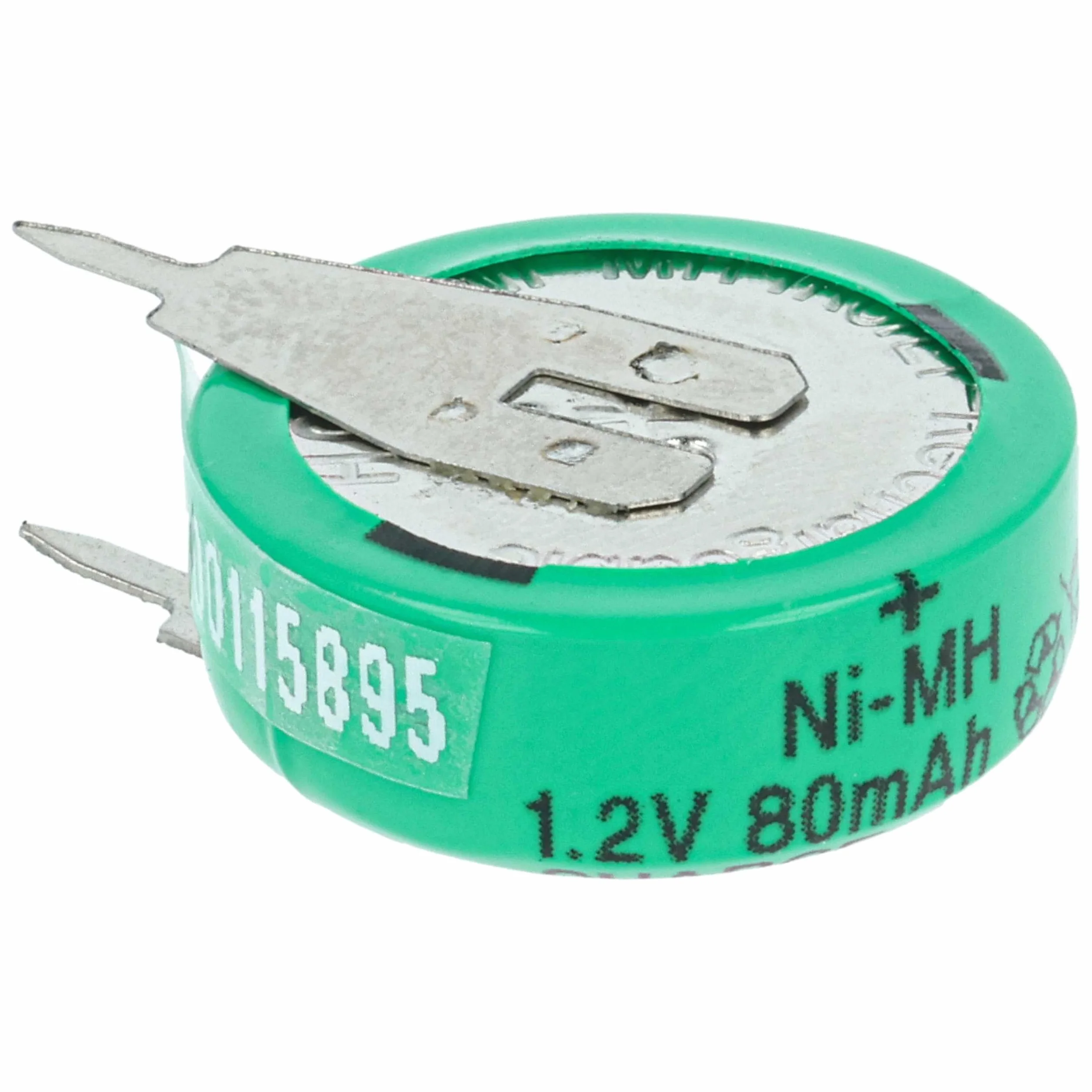 vhbw 100 x NiMH akumulator zastępczy typu 1/V80H 2-pinowy 80 mAh 1,2 V kompatybilny z akumulatorami modelarskimi, lampami solarnymi itp.