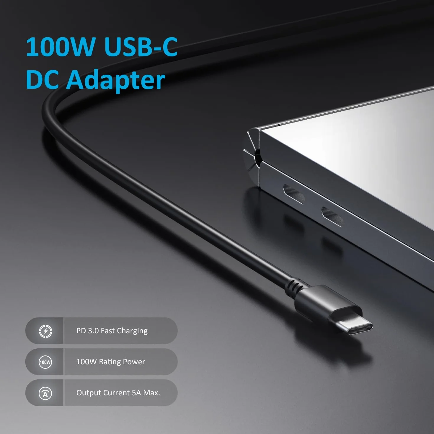 Zolt Ładowarka samochodowa USB C, 100 W, adapter 12-24 V DC do Lenovo Thinkpad HP Spectre Dell XPS Acer Asus Chromebook Samsung Macbook Pro Air Huawei Matebook