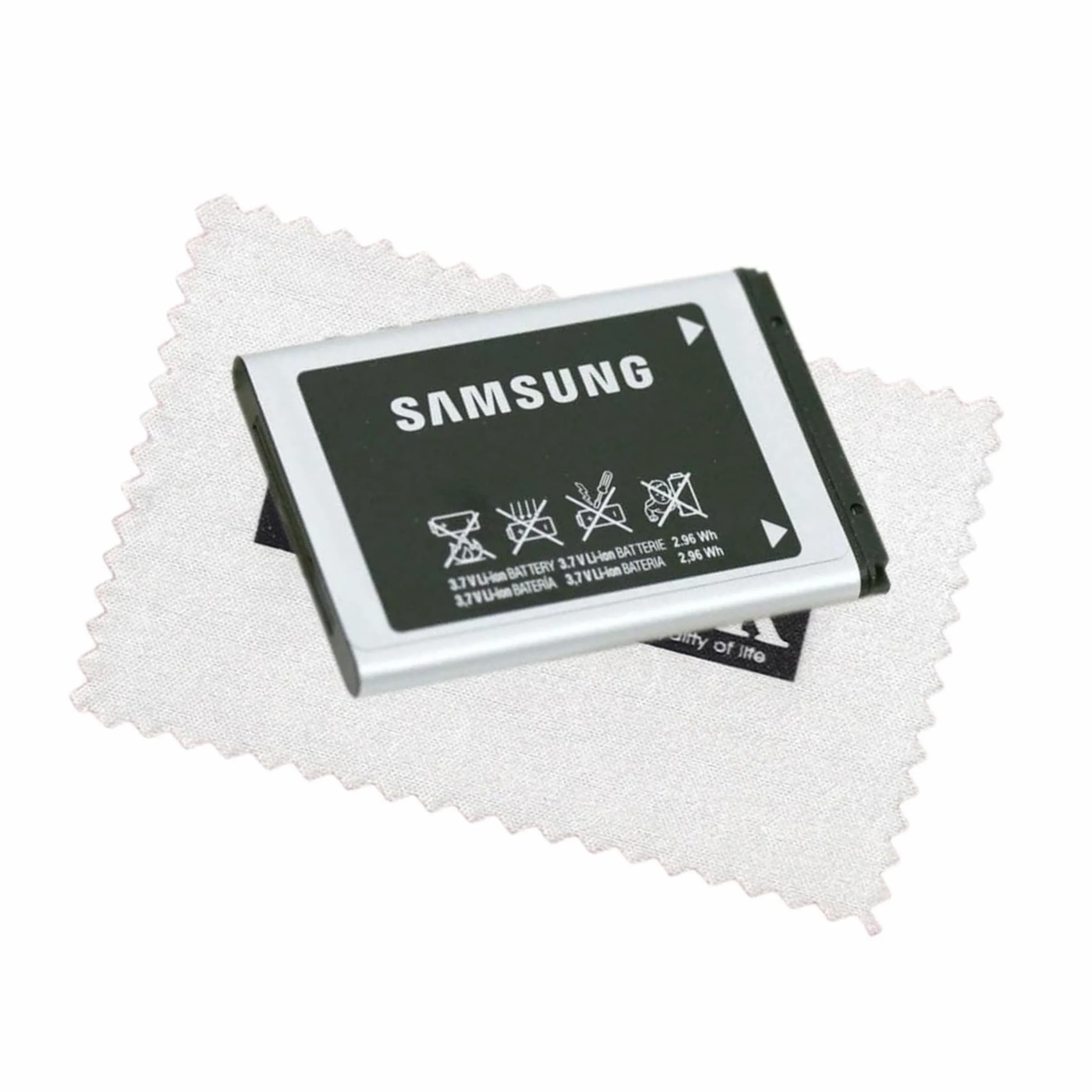 Oryginalna bateria do AB463446BU do Samsung C3520 C3560 C3750 E1050 E1070 E1080 E1100 E1120 E1150 E1190 E12000 E2100 E2 2210 E2330 E2530 E2600 E3210 z ściereczką do czyszczenia Shlok
