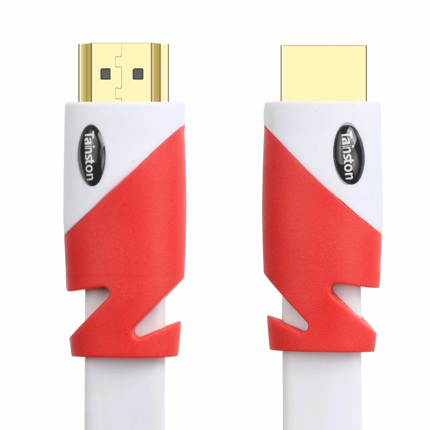 Płaski kabel HDMI o wysokiej prędkości (30 stóp) obsługuje 4K 2160P, 3D, 1080P, kanał zwrotny audio