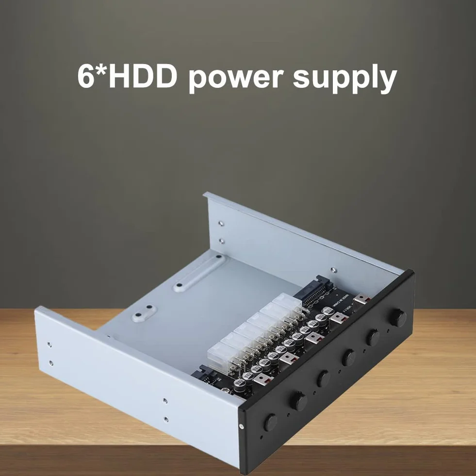 Przełącznik sterowania zasilaniem HDD, Richer-R 2,5-calowy dysk twardy SATA Drive Switcher 6 samoblokujących przełączników Sterowanie IDE 2xSATA 15-pinowy przełącznik do komputera stacjonarnego
