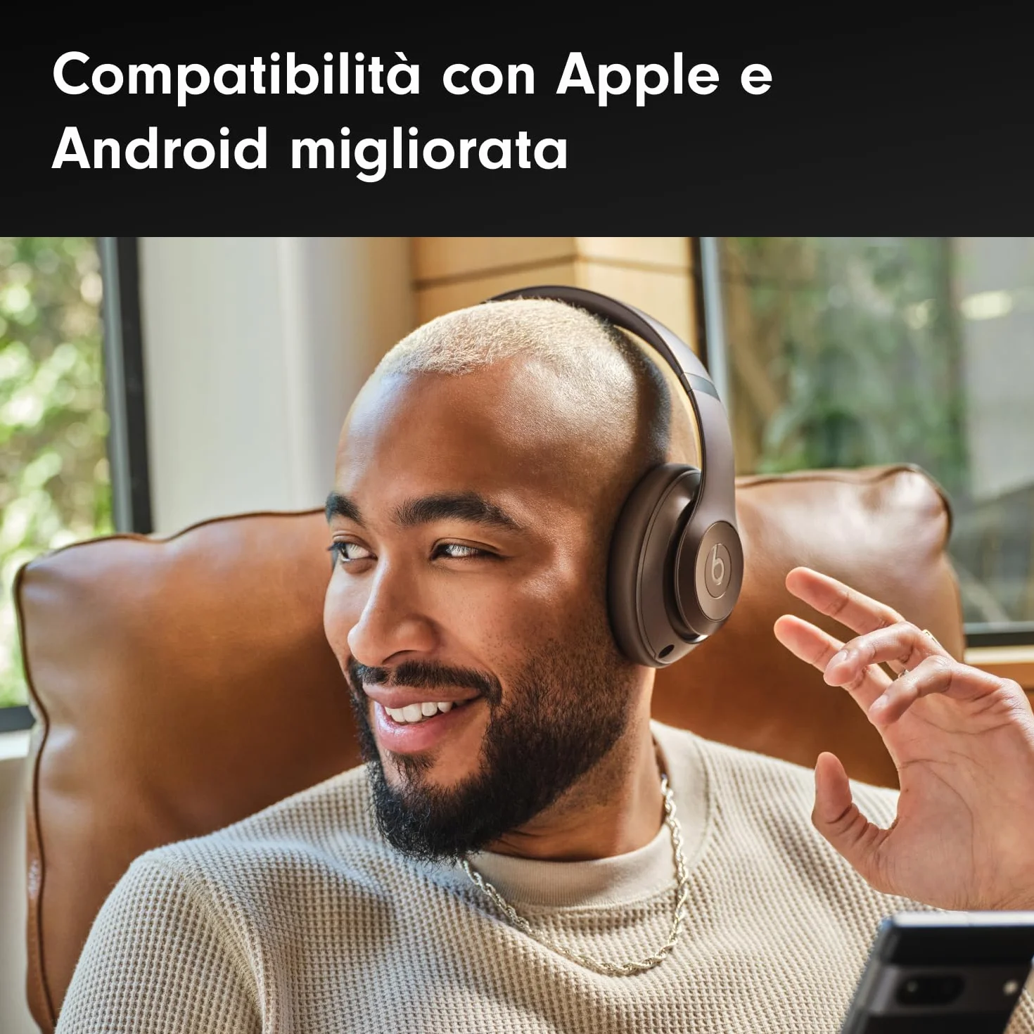 Beats Studio Pro - Bezprzewodowe słuchawki z Bluetooth i redukcją szumów - niestandardowy dźwięk przestrzenny, dźwięk USB-C w formacie Lossless, kompatybilność z Apple i Androidem - Mocha