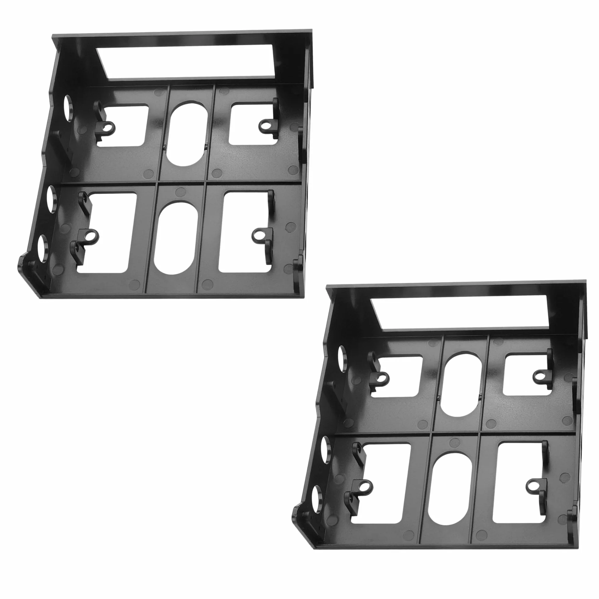 YAODHAOD Adapter do dysków twardych 3.5" na 5.25" kieszeń 2SZT., uchwyt dyskowy, czarny, do montażu HDD w komputerze stacjonarnym