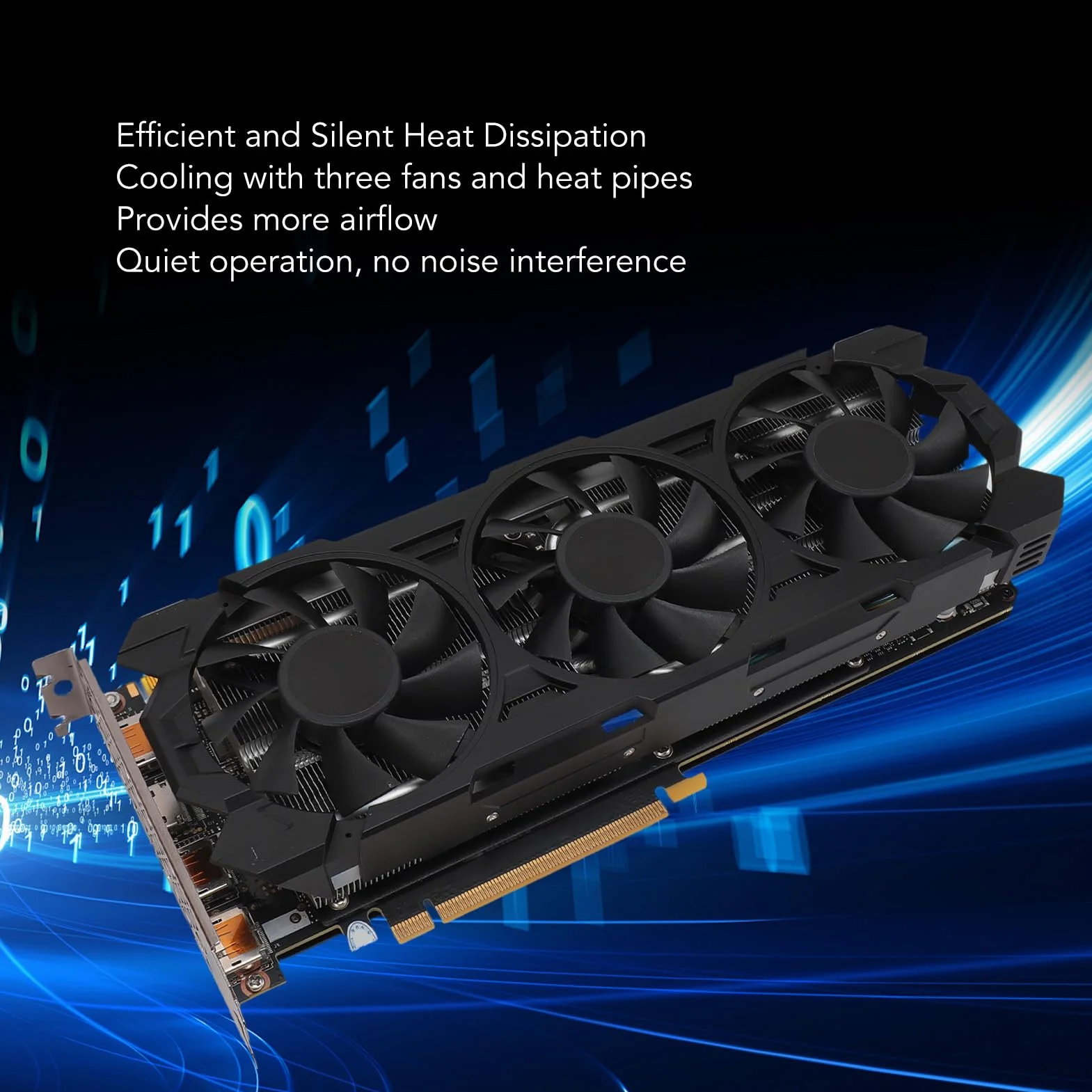 Karta graficzna 1080 Ti, 352-bitowa 11 GB GDDR5X 1506/11000 MHz, karta graficzna PCI Express 3.0, HDMI DP z trzema wentylatorami, do gier biurowych i komputerowych