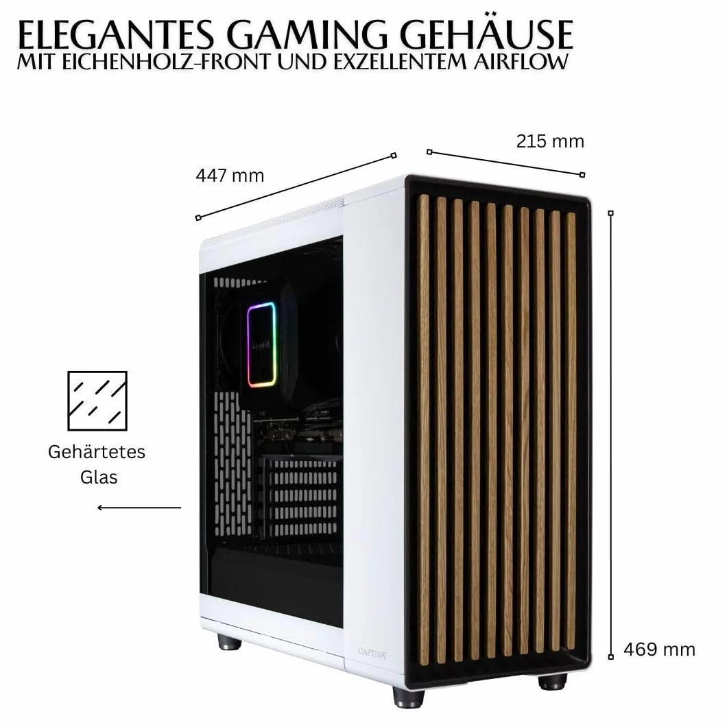 Captiva PC Workstation I79-950 I Intel Core i7 12700K I płyta główna B660M I 32 GB DDR4 RAM I karta graficzna Intel UHD Graphics I 1TB M.2 SSD I bez systemu Windows