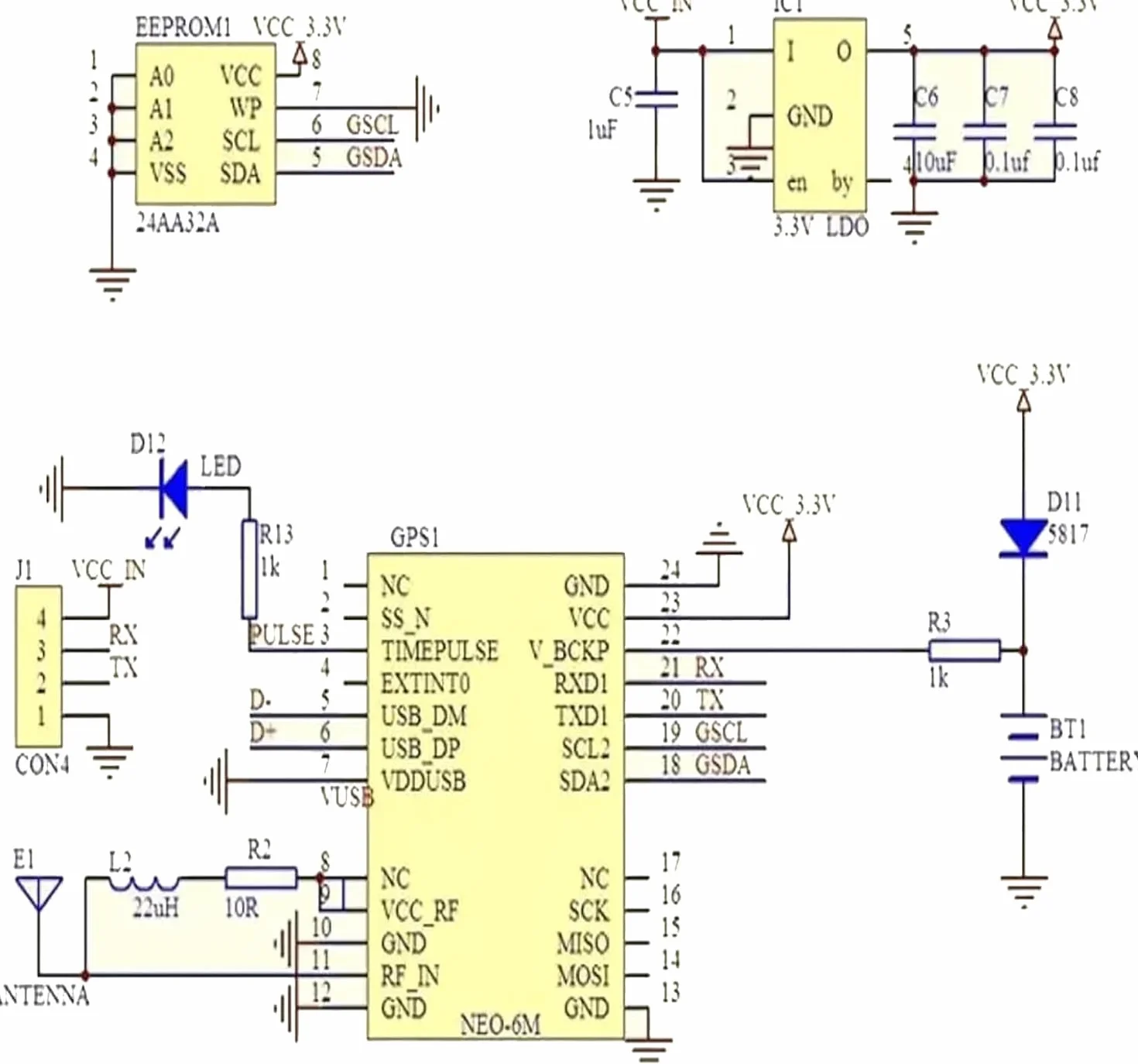 2 moduły GPS, GY-NEO6MV2 NEO-6M moduł sterowania lotem GPS 3 V-5 V z super mocną anteną ceramiczną do Arduino EEPROM APM 2.5