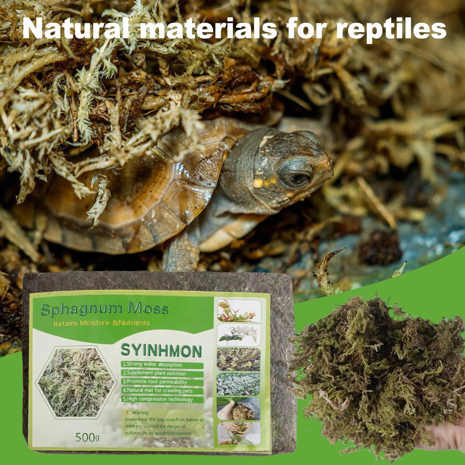 500g Mech Roślinny Torfowiec Naturalny Sprasowany Mech Torfowiec Dla Roślin Doniczkowych Orchidei Domowa Uprawa Roślin Kwiatowych