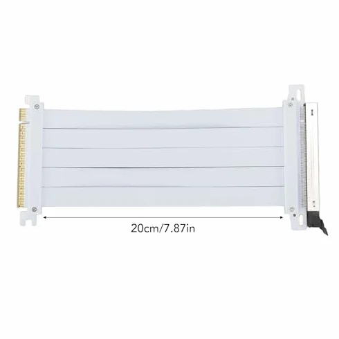 PCIE 5.0 X16 Kabel riser, PCB 128 Gb/s, szybki elastyczny przedłużacz GPU adapter riser kompatybilny z 4.0 3.0 2.0 1.0 (20 cm)