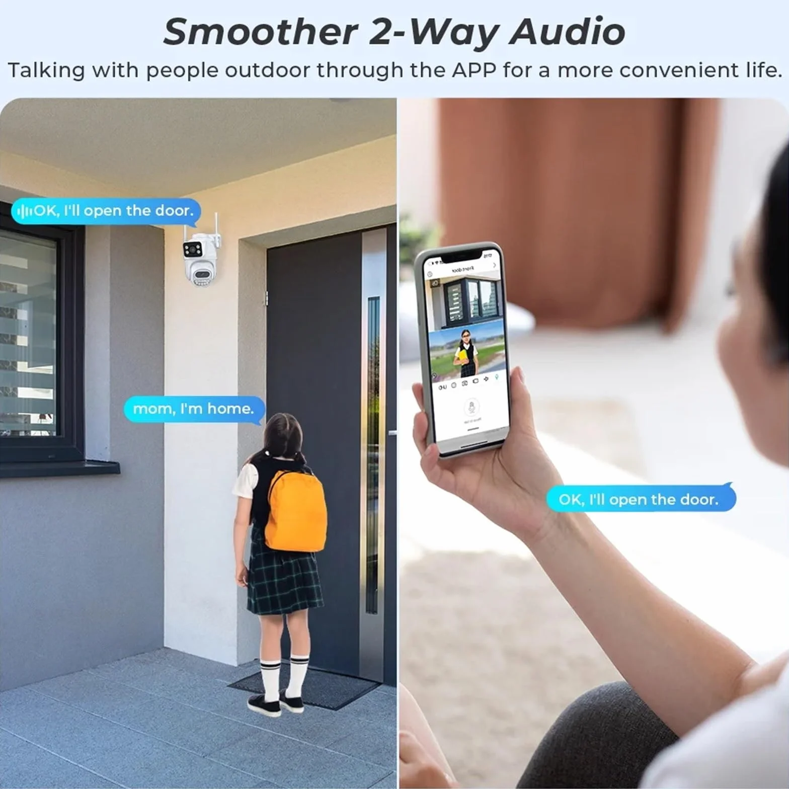 Kamera bezpieczeństwa, Kamera IP WIFI 6 MP, podwójny obiektyw, podwójny ekran, kamera do monitoringu zewnętrznego PTZ, wykrywanie osób, noktowizor, ochrona bezpieczeństwa(6MP Add 128G Card)