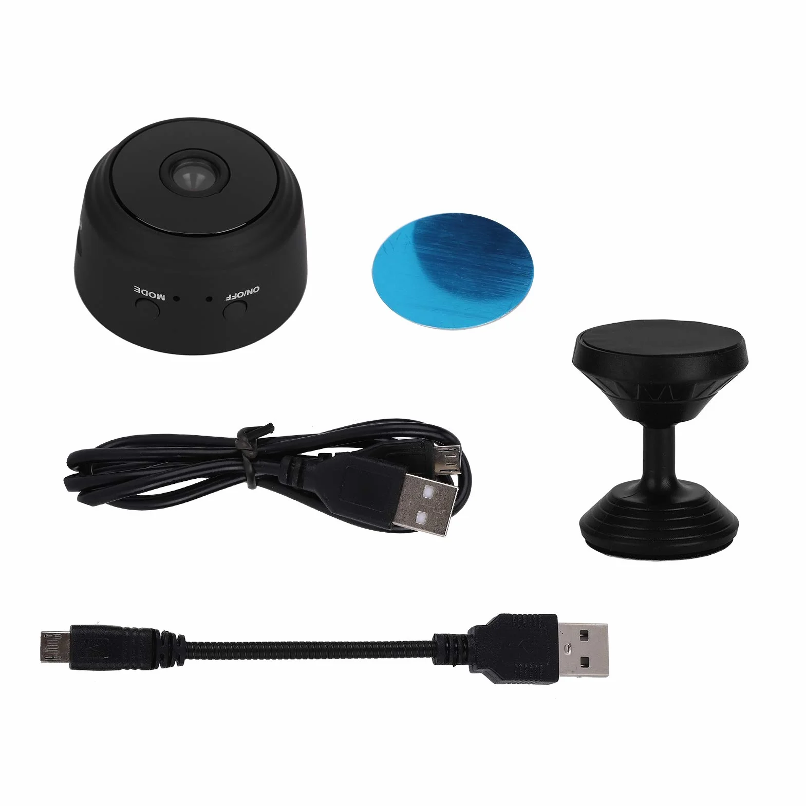 Mini Kamera Wi-Fi A9 IR Night 1080P Bezprzewodowa Kamera Wideo HD Niania Kąt Widzenia 150° Czarny