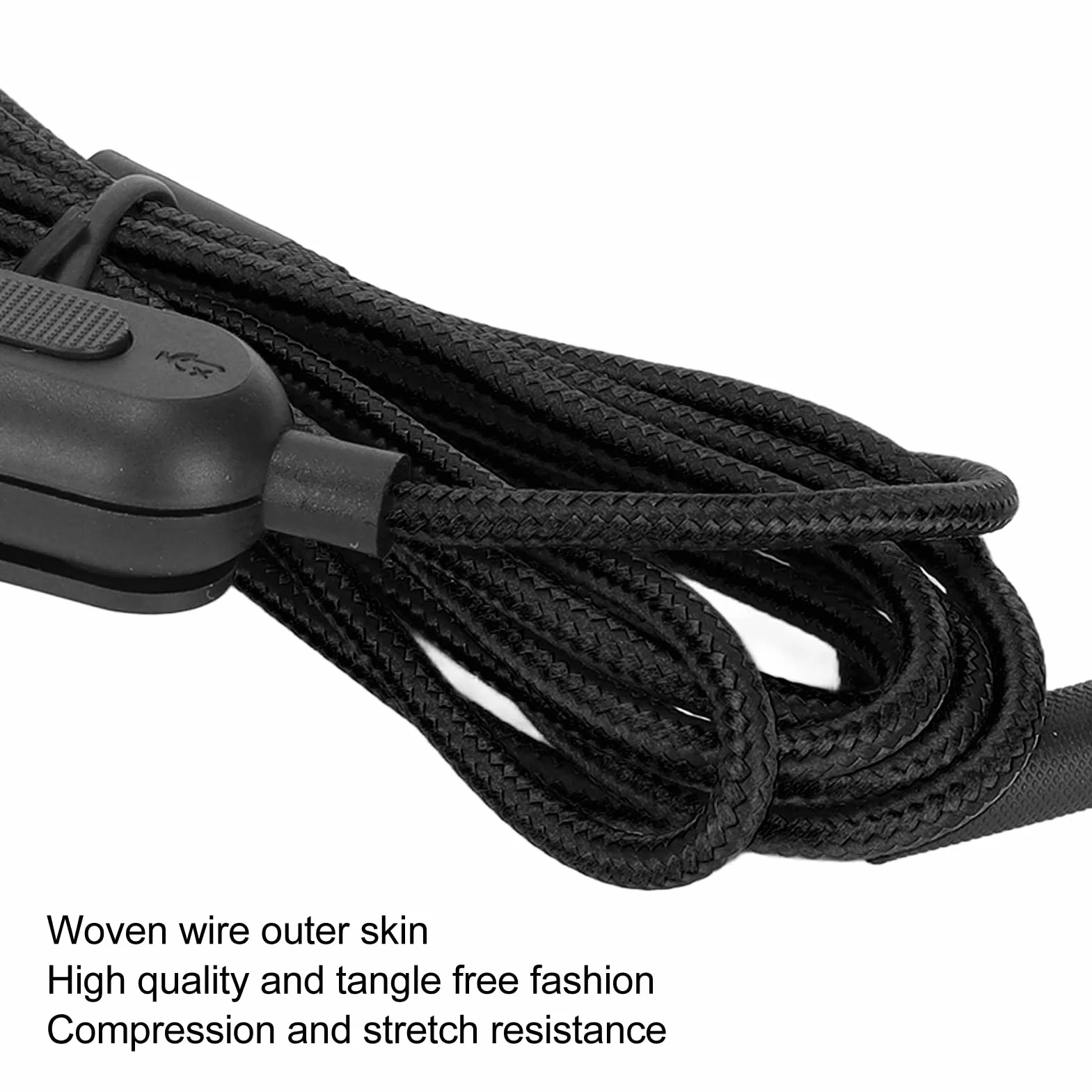 Ejoyous Kabel do słuchawek zamiennych do zestawu słuchawkowego, tkany kabel do słuchawek z regulacją głośności i wyłącznikiem wyciszającym do G Pro G Pro X G433 (czarny)