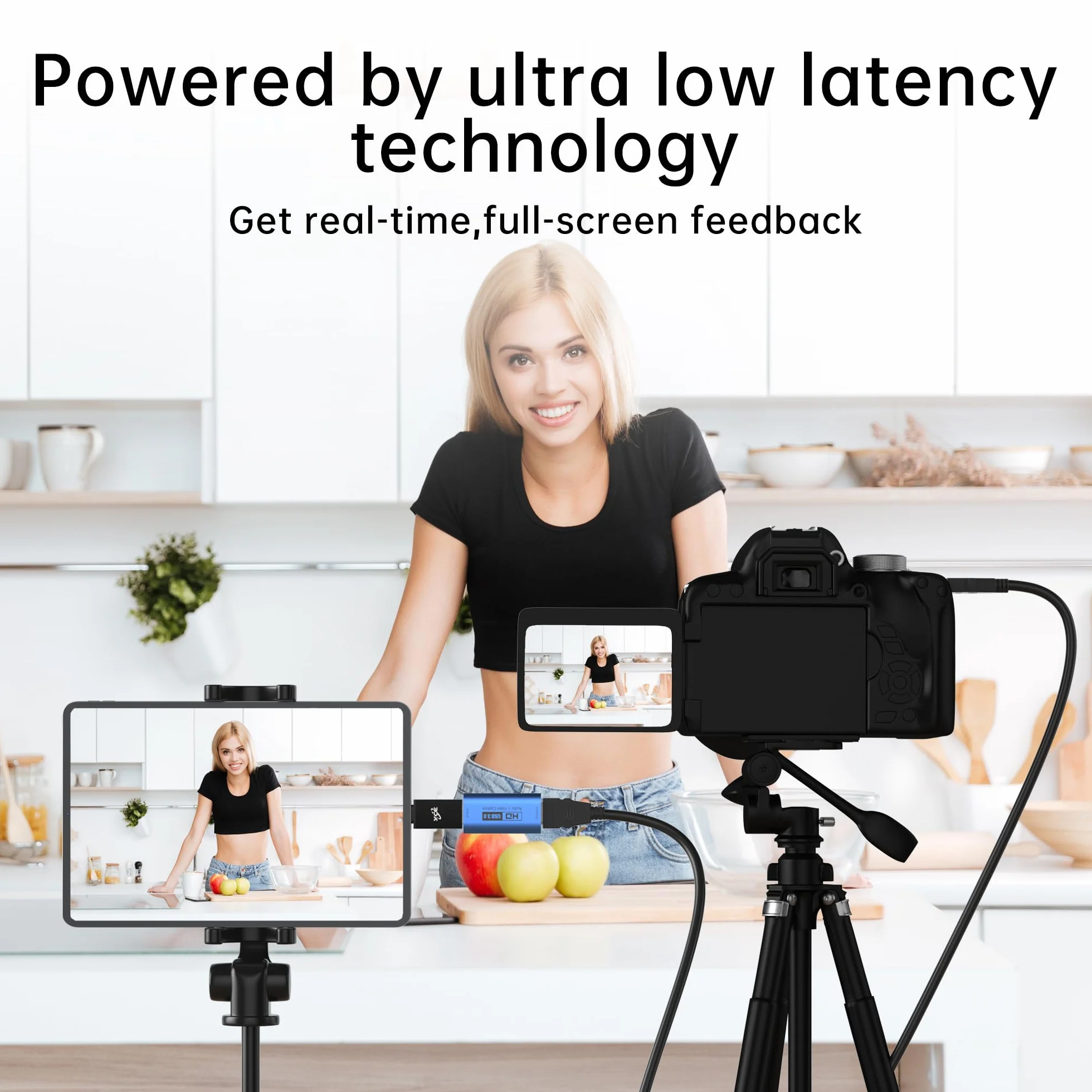 YCE Karta przechwytywania HDMI na USB Vedio 4K HMDI na USB3.0 A Adapter przechwytywanie gier wideo do edycji wideo/gier/strumieniowania/nauczania online