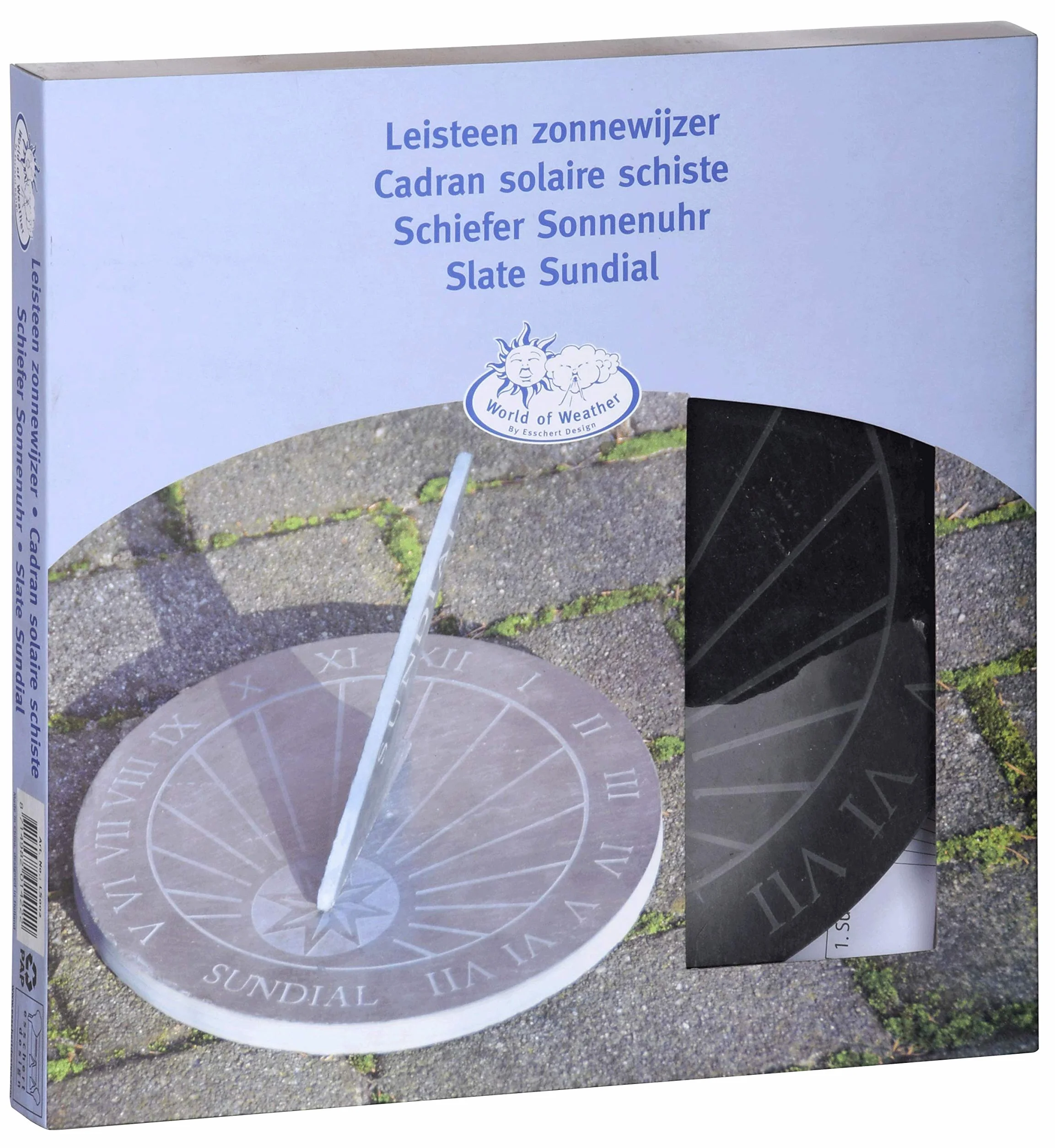 Thorness Duża okrągła tarcza solarna z łupków 25 cm