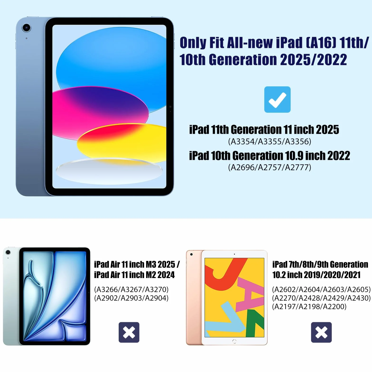 TiMOVO Etui do iPad (A16) 11. generacji 11 cali (2025) oraz iPad 10. generacji 10,9 cala (2022), brokatowe etui TPU z błyszczącym przezroczystym tyłem i uchwytem na Pencil