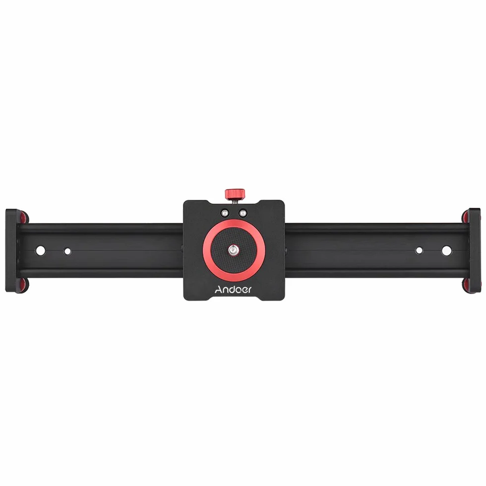 Andoer Zmotoryzowana kamera Slider 50 cm – Dolly Rail ze stopu aluminium do lustrzanek cyfrowych i aparatów slotowych – suwak do fotografii wideo o nośności 11 lbs