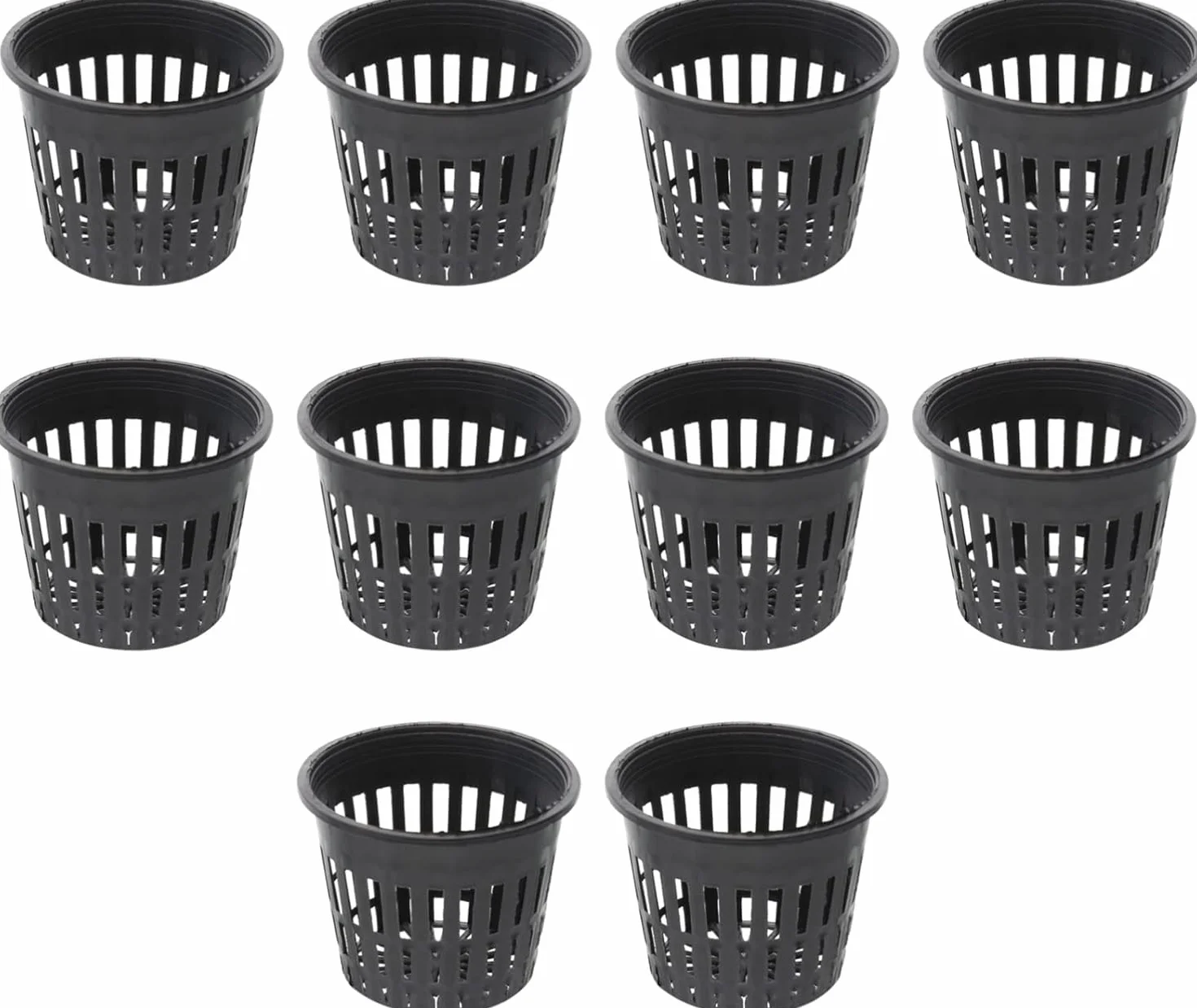 Kosz do Sadzenia 10 Sztuk Heavy Duty Mesh Pot Net Cup Hydroponiczna Roślina Hydroponika Czarny
