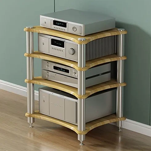 HiFi Rack AV Shelf1/2/3/4 Tiers TV Stand Amplifier Głośnik szafki Rack Centrum rozrywki Sprzęt audio Przechowywanie nowoczesnych mebli HiFi do kina domowego
