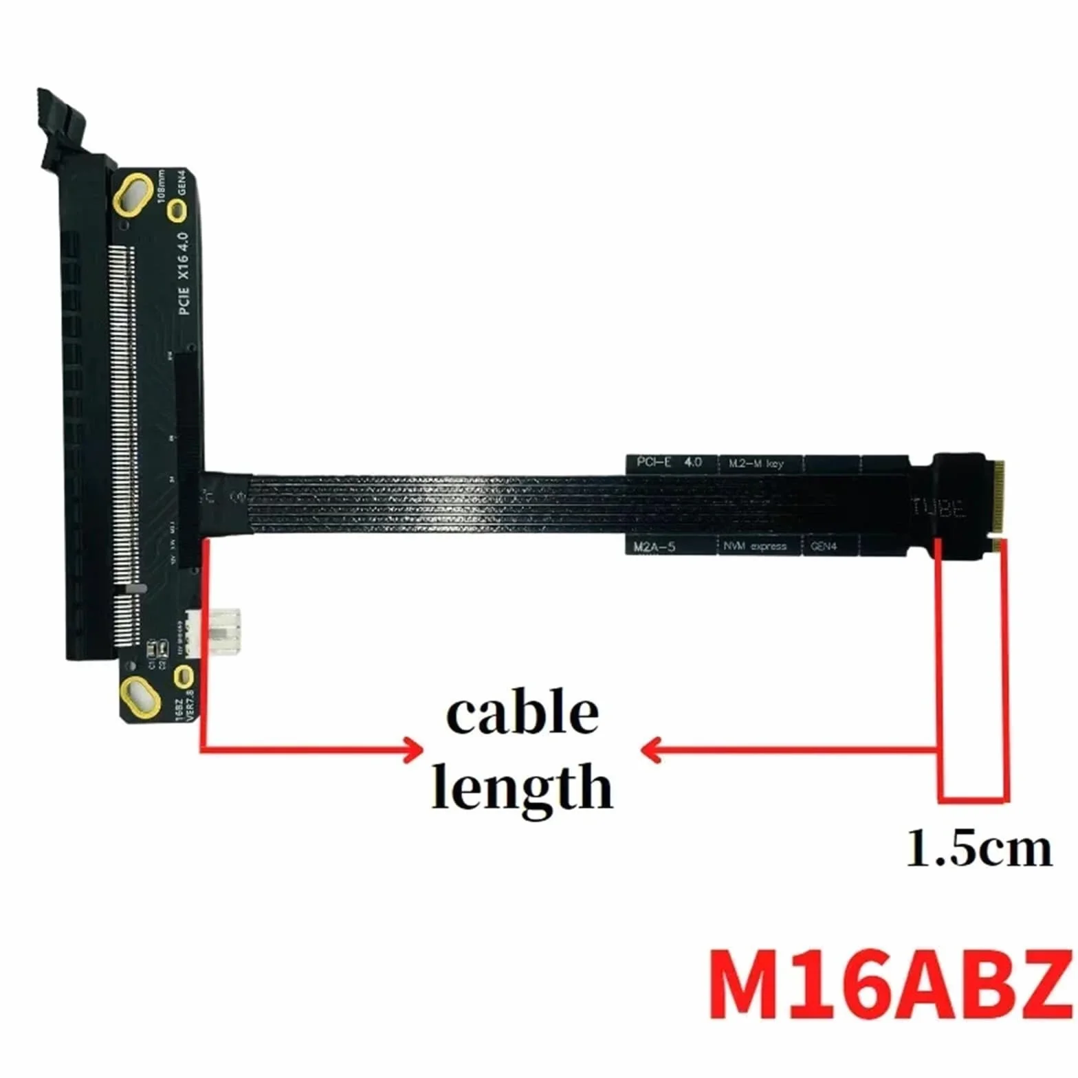 64 Gbps M.2 NVMe do PCIE x16 4.0 Graphics GPU Adapter Kabel M.2 M Key-M SSD do PCI-E 4.0 X4 ES CPU Riser Jumper Extender