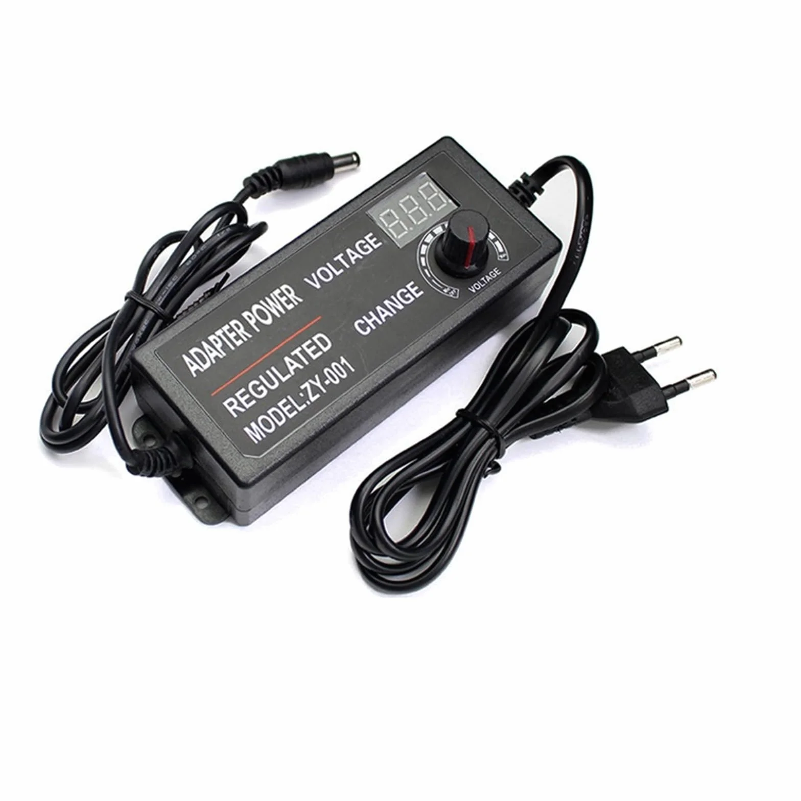 AC DC 220 V na 3 V, 5 V, 6 V, 9 V, 12 V, 15 V, 18 V, 24 V, regulowany zasilacz, 12 V, 2 A, 3 A, 5 A, zasilacz sieciowy, adapter 12 V (kolor: tylko adapter zasilania, rozmiar: 3 V - 24 V 2A_EU)