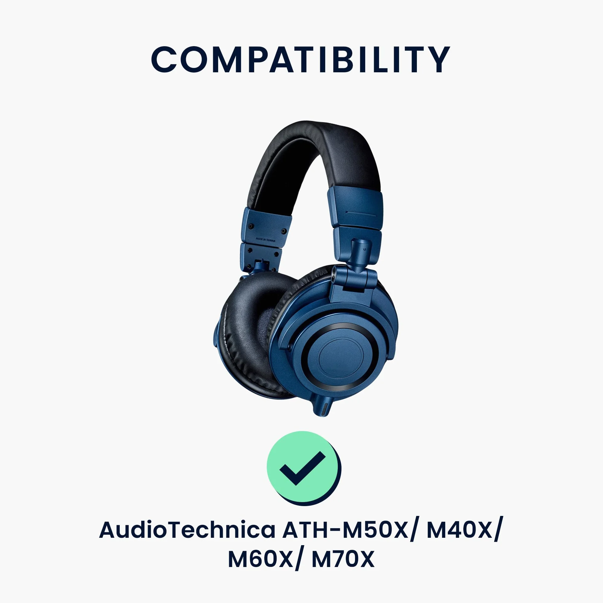 kwmobile zamienny kabel do słuchawek jack 3,5 mm - kompatybilny z AudioTechnica ATH-M50X / M40X / M60X / M70X - 120 - w kolorze czarnym