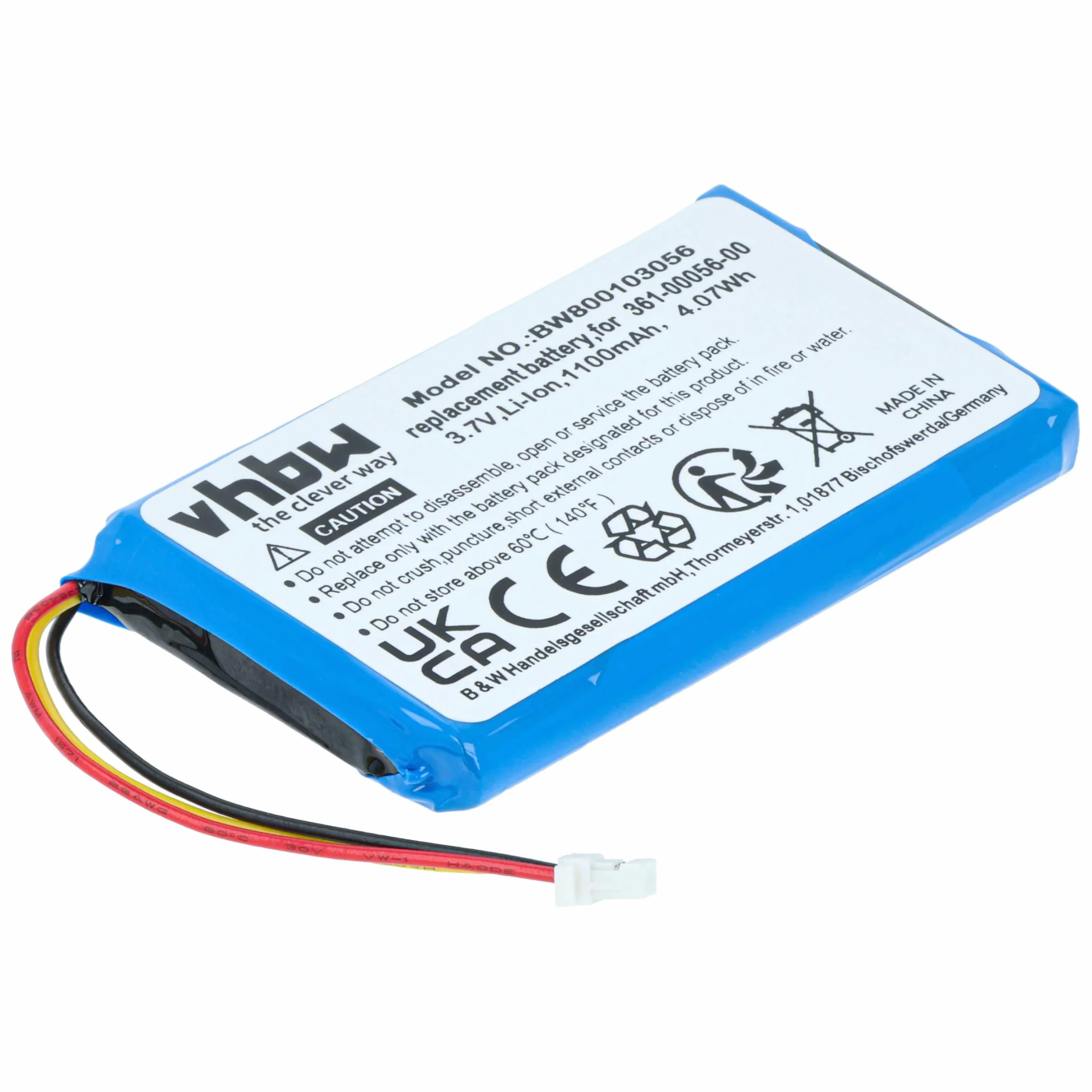 vhbw Bateria kompatybilna z nawigacją Garmin Drive 50, 51 GPS (1100 mAh, 3,7 V, litowo-jonowa)