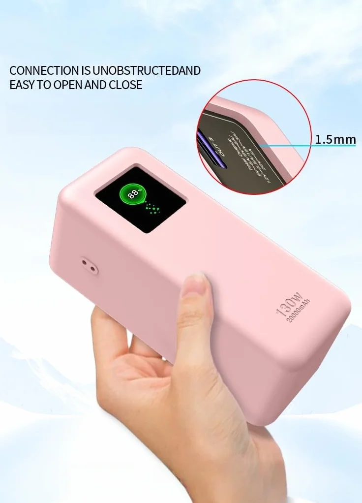 FTRONGRT Etui kompatybilne z UGREEN Nexode 20000 mAh 130 W Power Bank, pełna ochrona, pyłoszczelne, zapobiegające upadkom, silikonowe etui ochronne kompatybilne z UGREEN Nexode 20000 mAh 130 W czarne