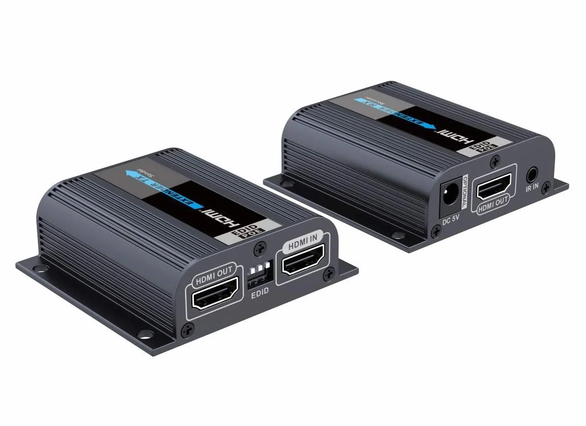 PremiumCord Przedłużacz HDMI w odległości 50 m za pomocą kabla krosowego CAT6/6A/7, ustawienia EDID, lokalne wyjście HDMI, rozdzielczość wideo Full HD 1080p