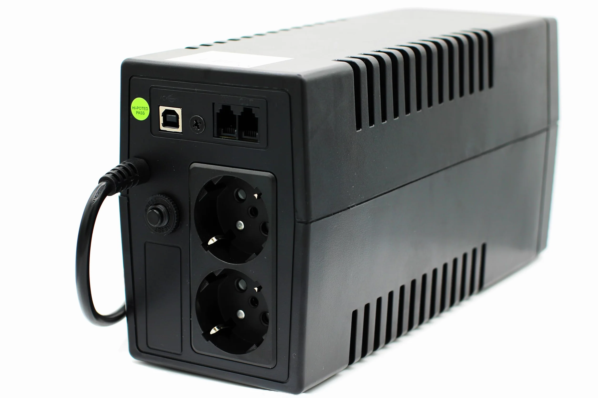 Master Power, Zasilacz bezprzerwowy UPS, UPS 900 VA, stałe napięcie wyjściowe 480 W, 2 gniazda Schuko