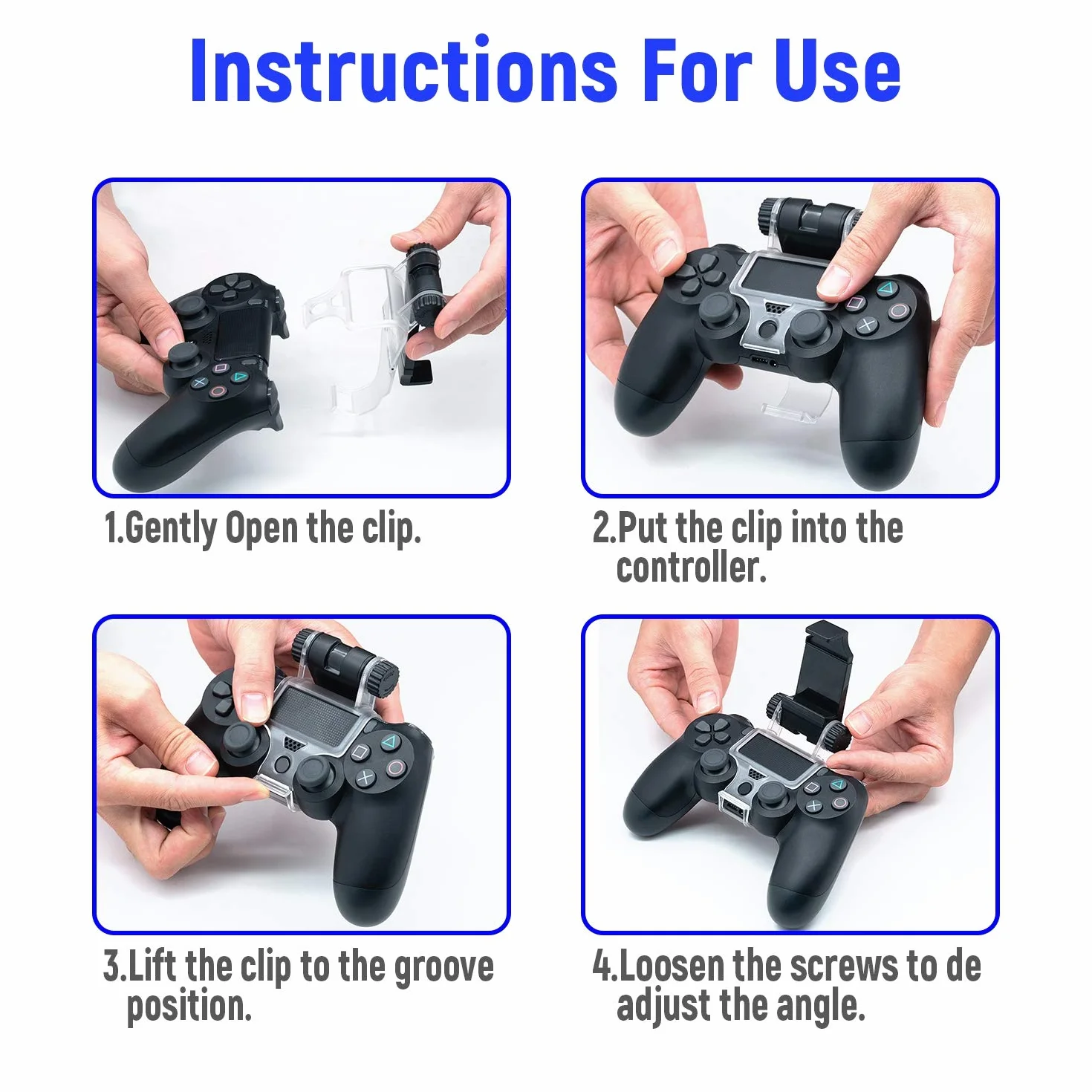 Mcbazel PS4 uchwyt do smartfona PS4/PS4 Slim/ PS4 Pro Controller – uchwyt na telefon komórkowy akcesoria do PlayStation 4