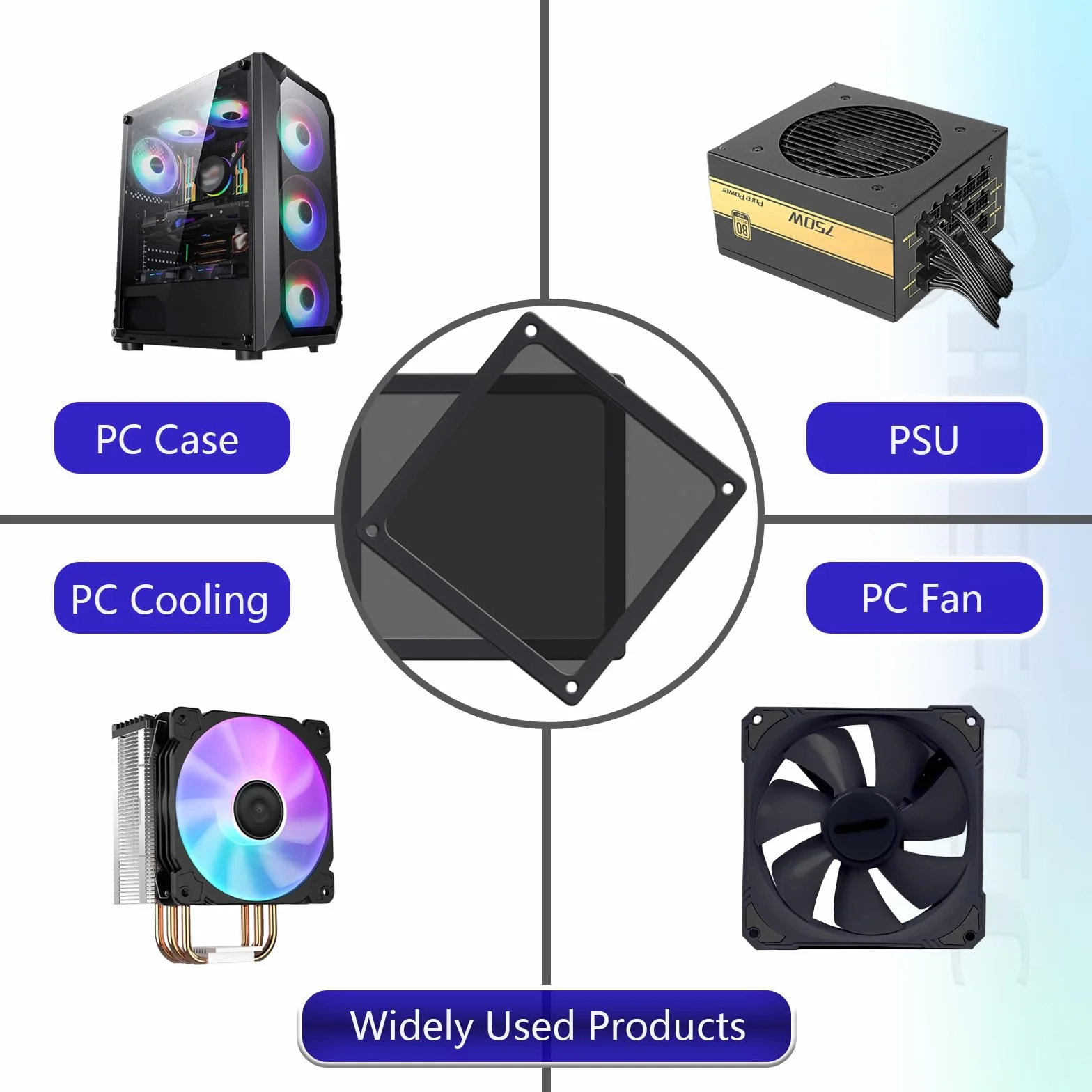 Filtr przeciwpyłowy 120 mm 80 oczek nylonowy do chłodnicy PC