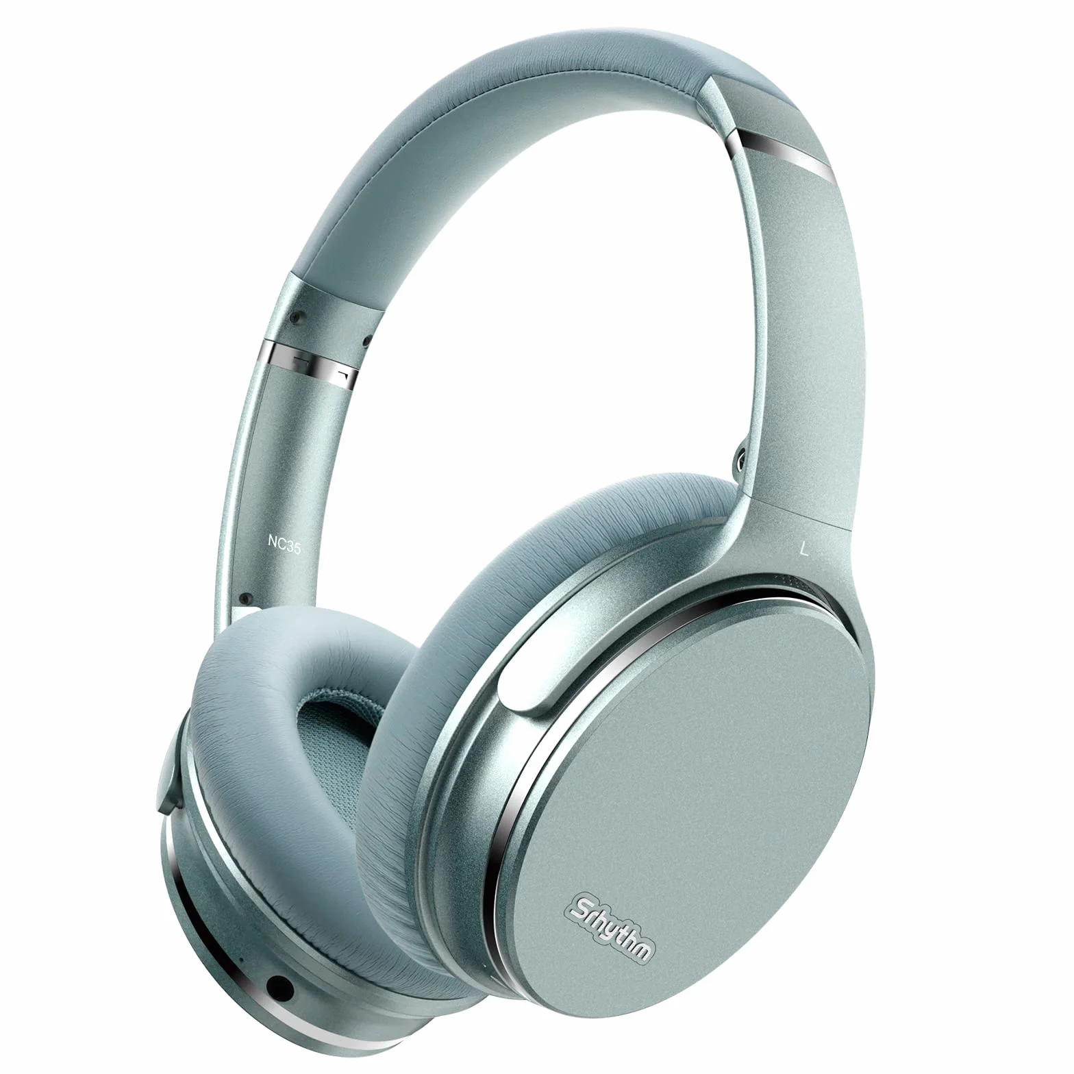 Srhythm NC35 Over-Ear z szybkim ładowaniem USB-C, Hybrid Active Noise Cancelling słuchawki, składane, bezprzewodowe, Bluetooth 5.3, mikrofon, rozmowy głosowe, 50 godz