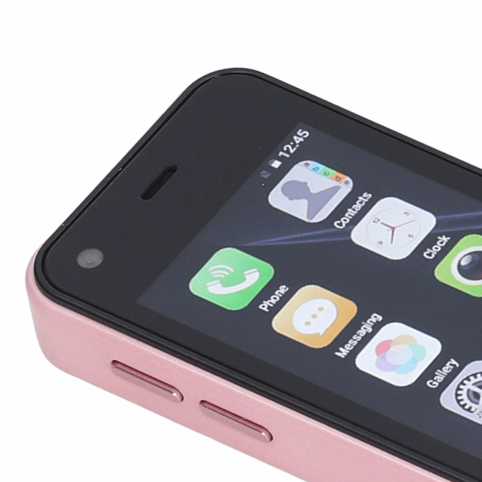 Mini Smartphone 3G, GSM 2,5 Cala 1 GB 8 GB Czterordzeniowe Telefony Komórkowe z Androidem dla Androida 6.0, Wbudowana Bateria Litowo-jonowa 1580 MAh, Telefon Komórkowy dla Dzieci Podwójna(Różowy)