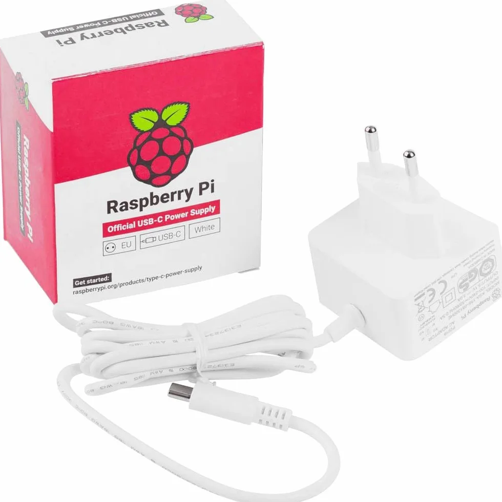Oficjalny zasilacz Raspberry Pi 5 USB-C 27 W, USB-C Power Supply, biały