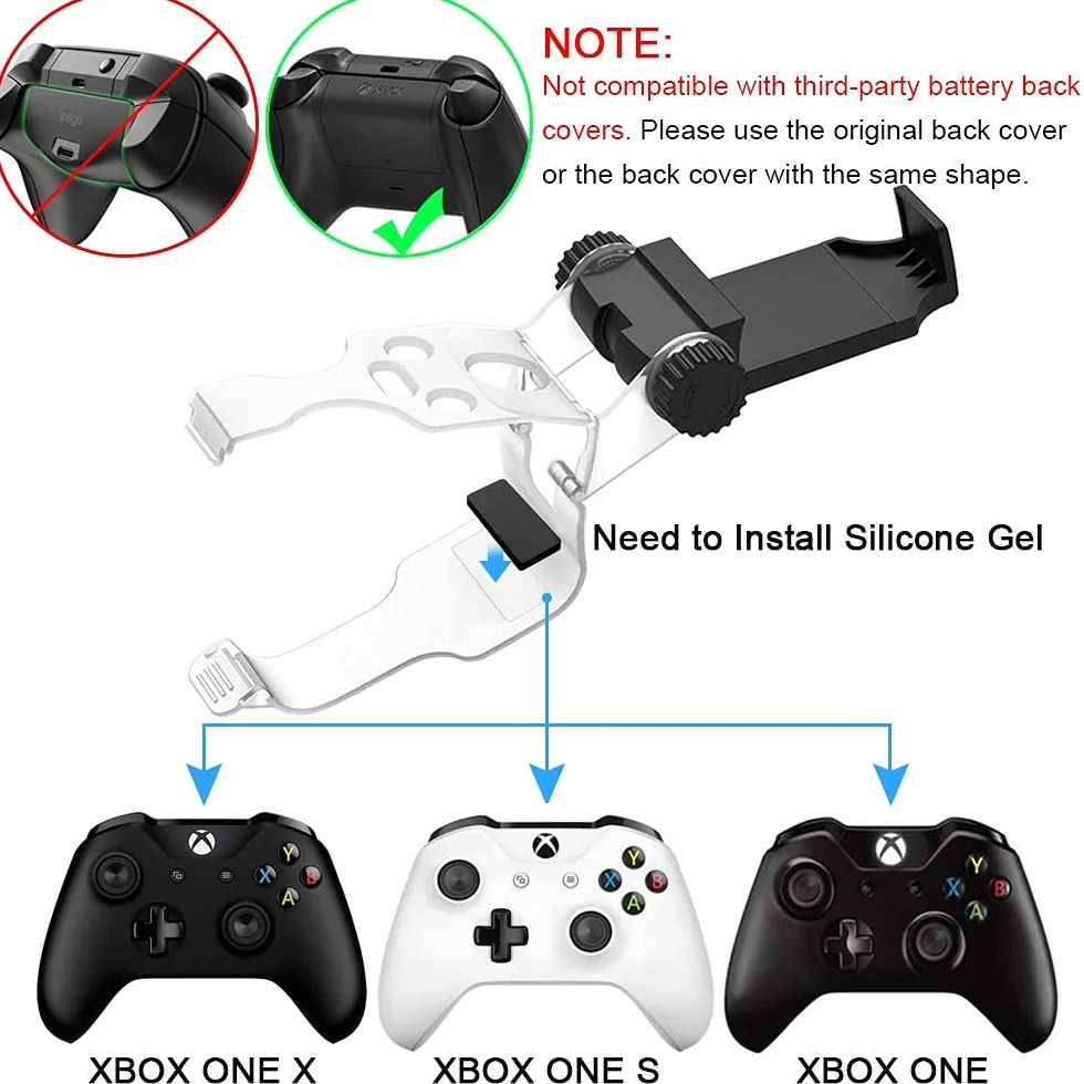 Uchwyt do telefonu z serii Xbox, kontroler ADITAM Uchwyt do gier mobilnych Zacisk do konsoli Xbox Series X/S, XSX, XSS, Xbox One, Xbox One S/X, obsługa iPhone39;a, systemu Android z aplikacją One