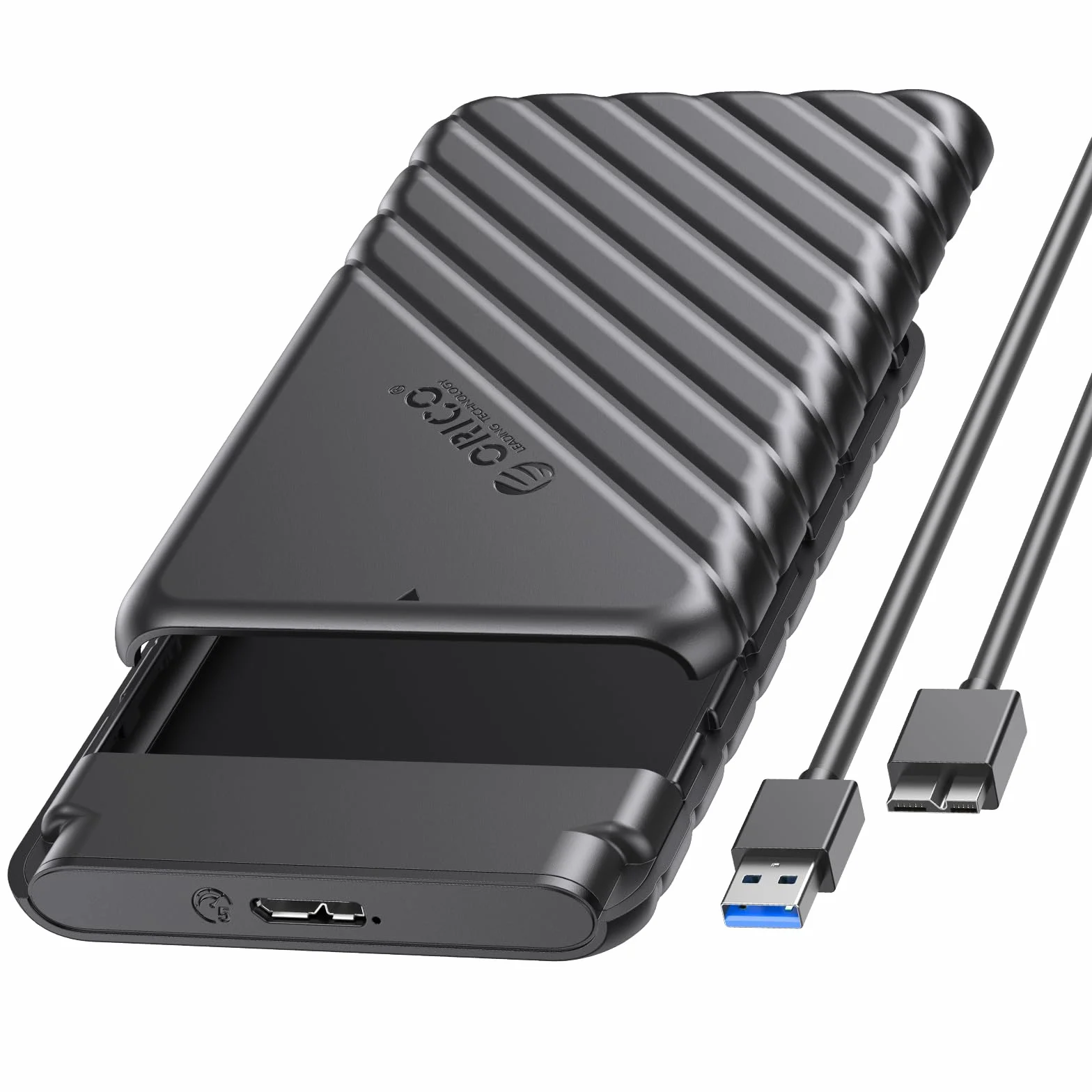 ORICO 2,5 cala obudowa HDD USB 3.0 zewnętrzna SATA SSD 9,5mm 7mm UASP Trim czarna 25PW1-U3