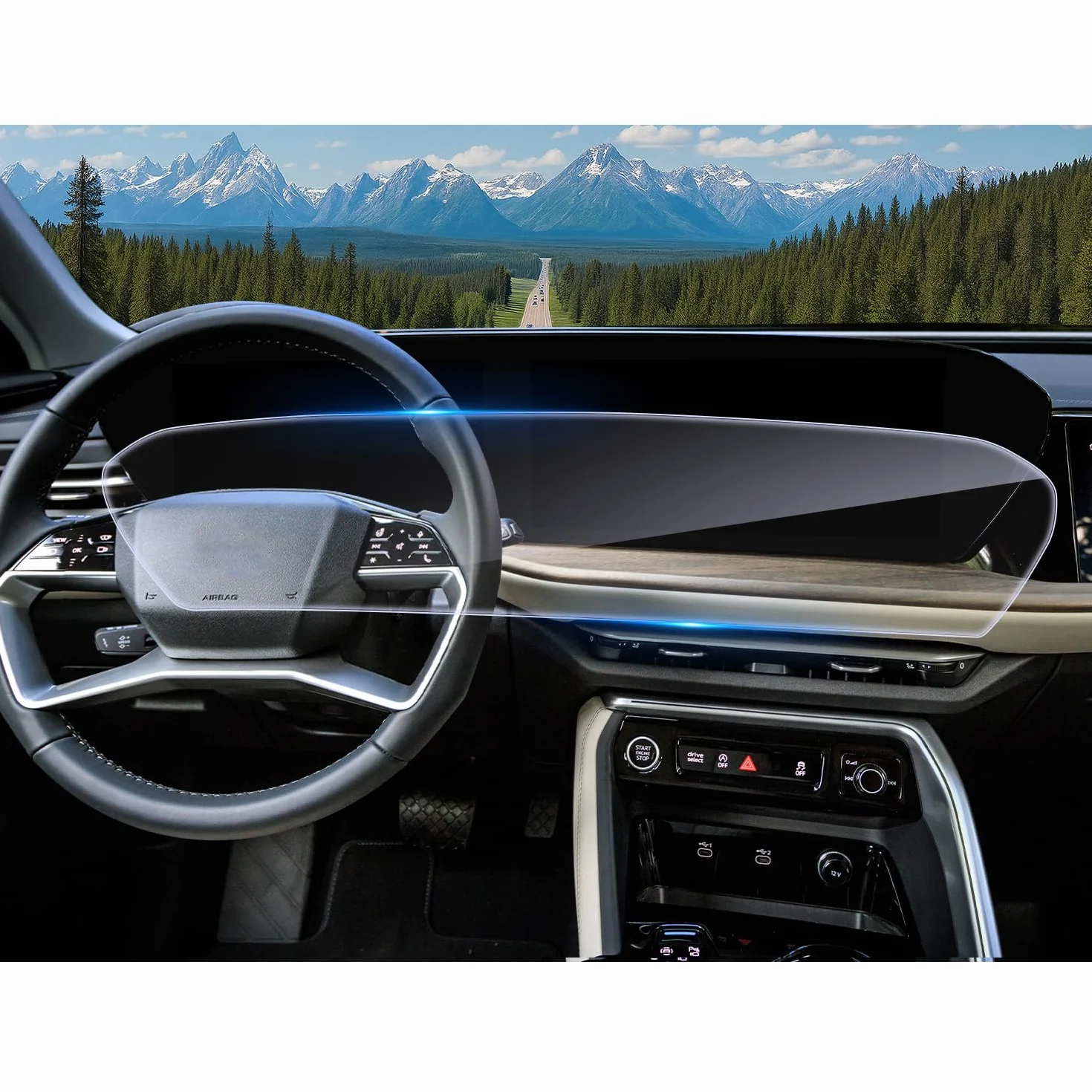 CDEFG Folia ochronna na wyświetlacz do nawigacji samochodowej 2026 Facelift Nowa Audi A4 E-tron / A5 / A6 / Q5 / Q6 e-tron folia ochronna na wyświetlacz dotykowy 14,5" i 11,9", odporna na zarysowania