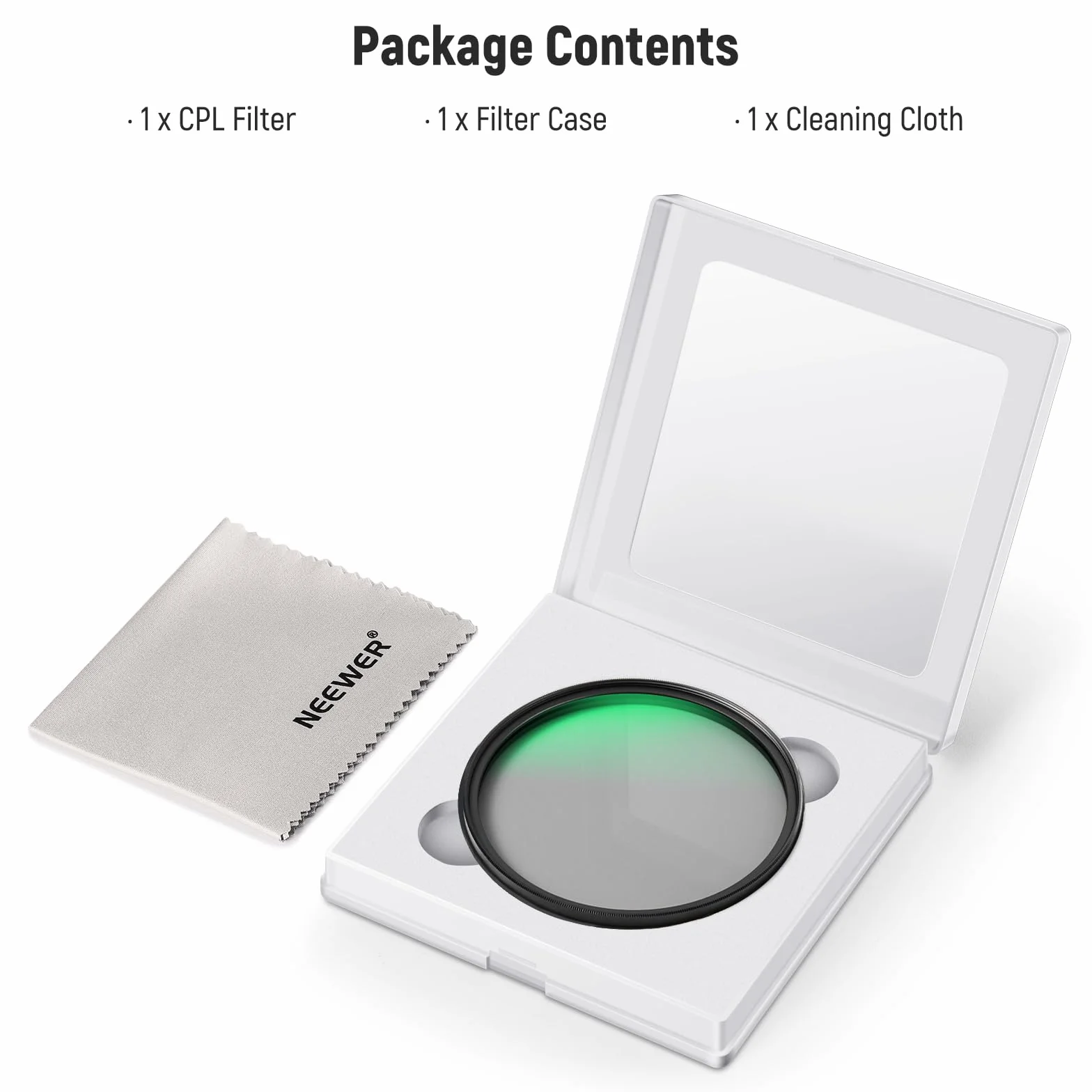 NEEWER Filtr polaryzacyjny 52 mm, 24-warstwowy, wielofunkcyjny okrągły filtr polaryzacyjny Nano MC CPL ze szkłem HD/Ultra Slim do obiektywu aparatu, redukcja odbicia, poprawa kontrastu, oślepianie