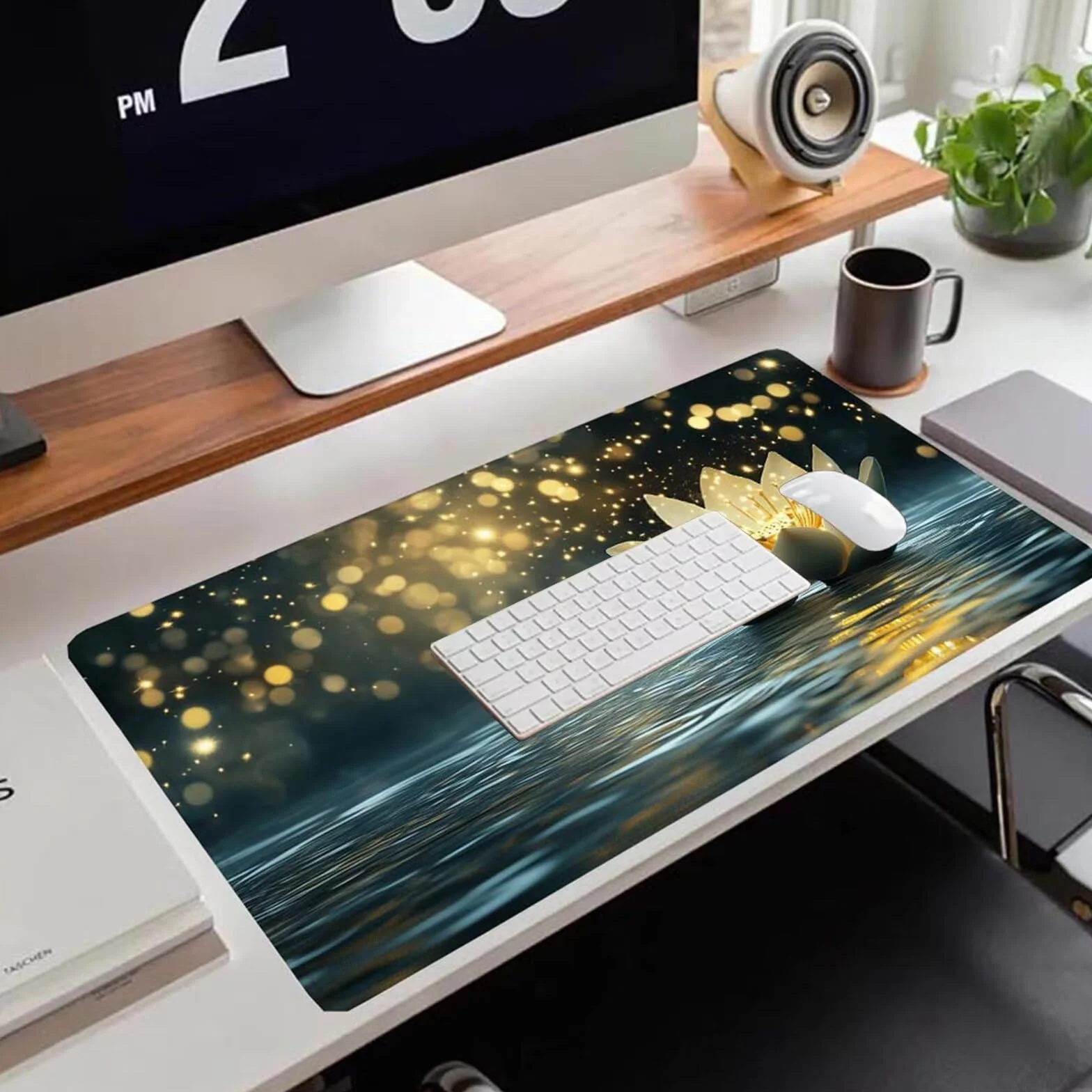 Gamingowa podkładka pod mysz 1200 x 600 x 3 mm, XXL, wodoszczelna, odporna na ścieranie, z przyszytymi krawędziami, podkładka na biurko, poprawia prędkość i precyzję, do laptopa, komputera, wzór